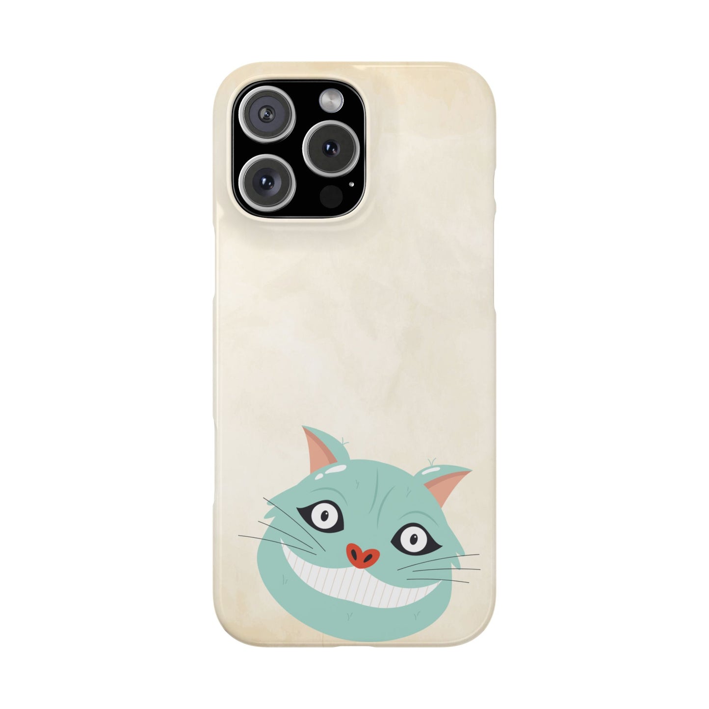 Alice in Wonderland Slim Phone Case, Cheshire Cat Phone Cover Compatible with iPhone 13, 14, 15, 16, 17