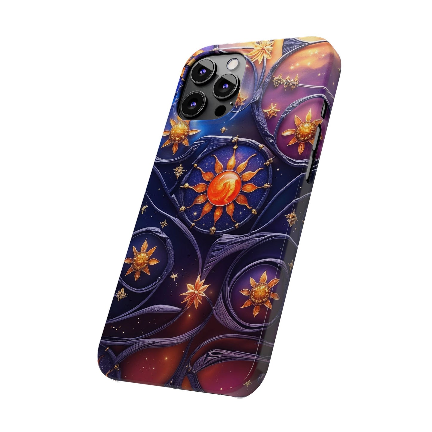 Celestial Slim Phone Cases, Starry Sky Phone Cover, Zodiac Design, Astrology Gift, Cosmic Phone Accessories