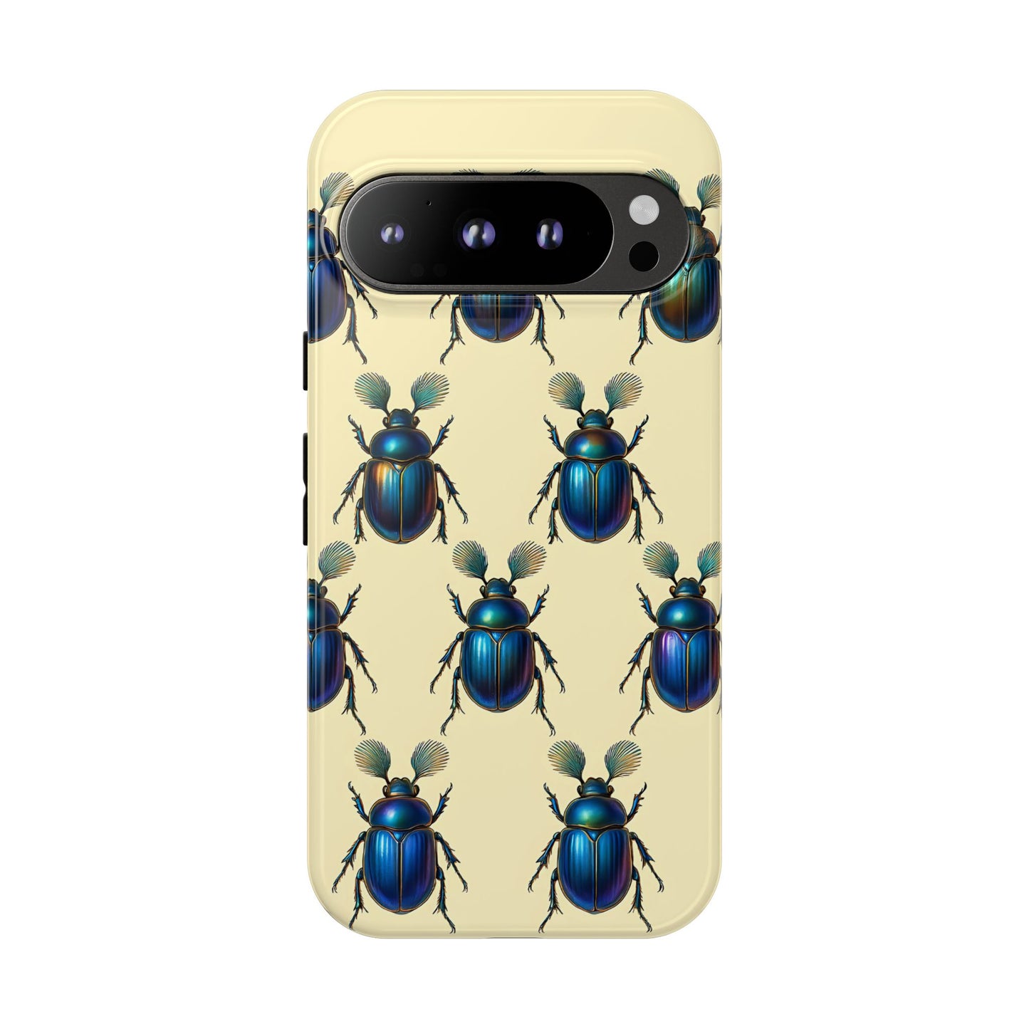 Beetle Tough Phone Case - Nature-Inspired Insect Art, Vintage Bug Pattern Design, Compatible with iPhone, Galaxy, and Google Phones