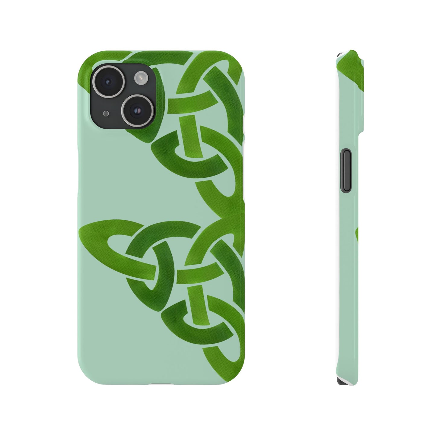 Celtic Knot Slim Phone Case, St. Patrick Design Phone Cover, Compatible with iPhone 17, 16, 15, 14, 13, 12, 11