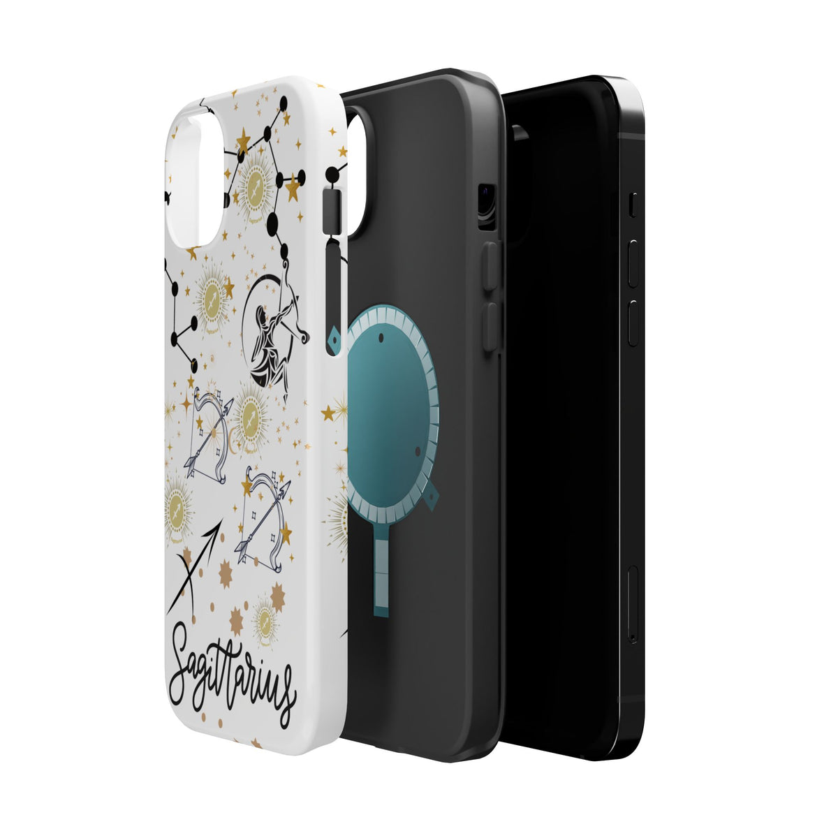 Sagittarius Zodiac Magnetic Phone Case, Astrology Gift for Her, Celestial Star Sign Cover, Compatible with iPhone 17, 16, 15, 14, 13