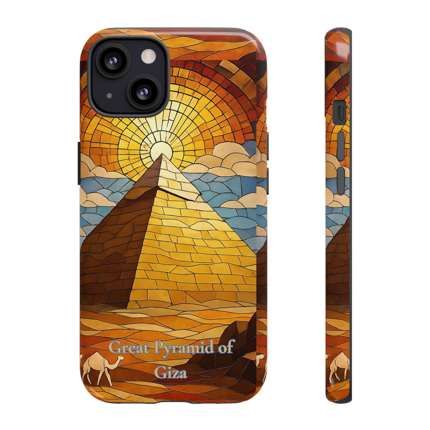 Great Pyramid of Giza Tough Phone Case - Ancient Egypt Aesthetic, World Wonder Art Design, Compatible with iPhone, Galaxy, and Google Phones