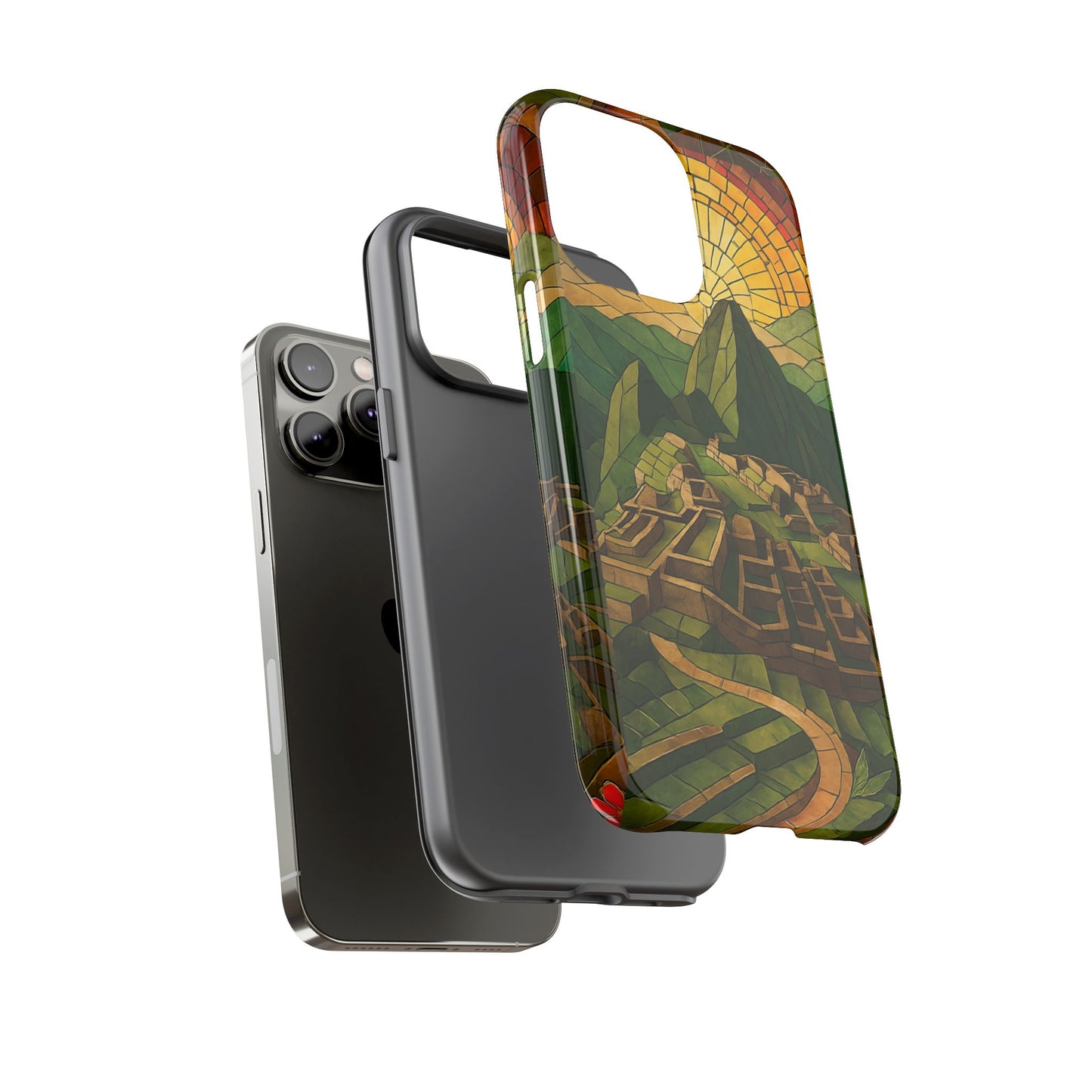 Inca Ruins Tough Phone Case - Machu Picchu Landmark Design, Historic Peru Travel Aesthetic Compatible with iPhone, Galaxy, and Google Phones