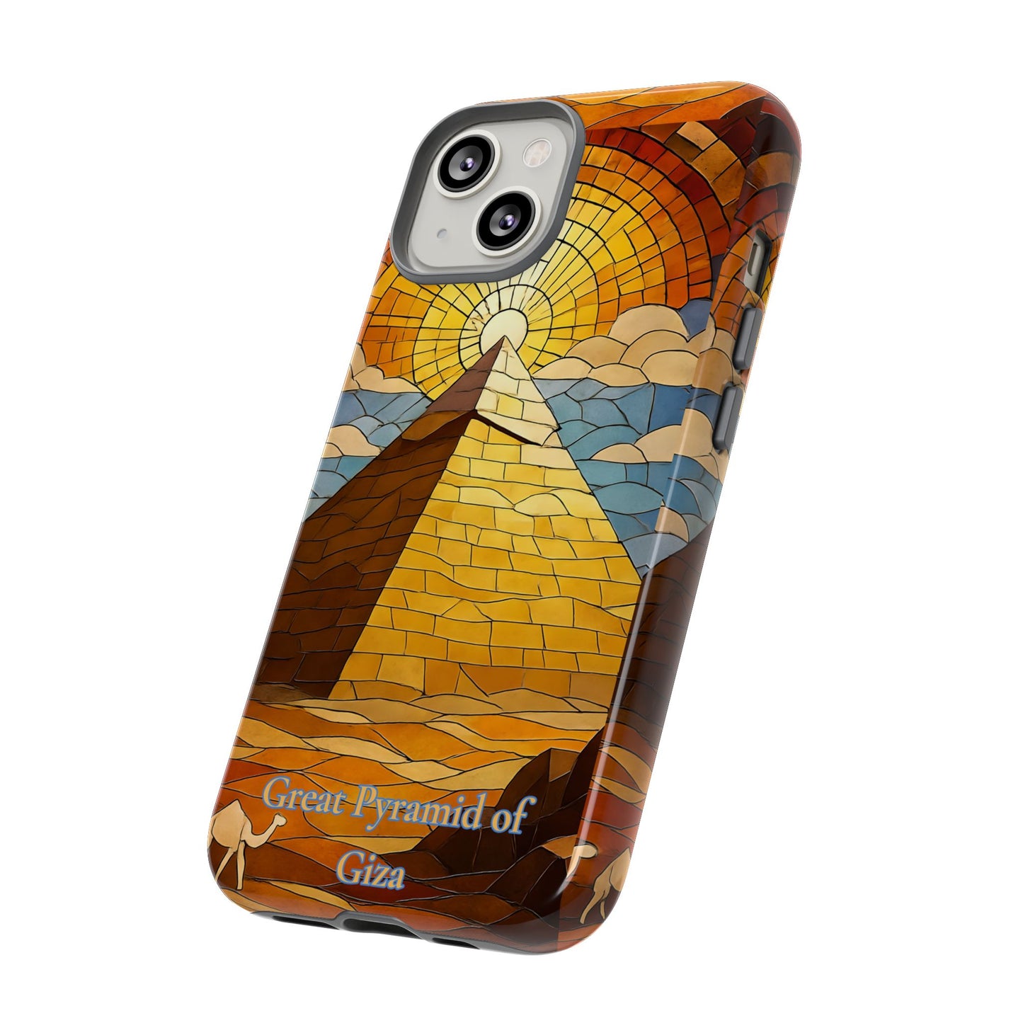 Great Pyramid of Giza Tough Phone Case - Ancient Egypt Aesthetic, World Wonder Art Design, Compatible with iPhone, Galaxy, and Google Phones