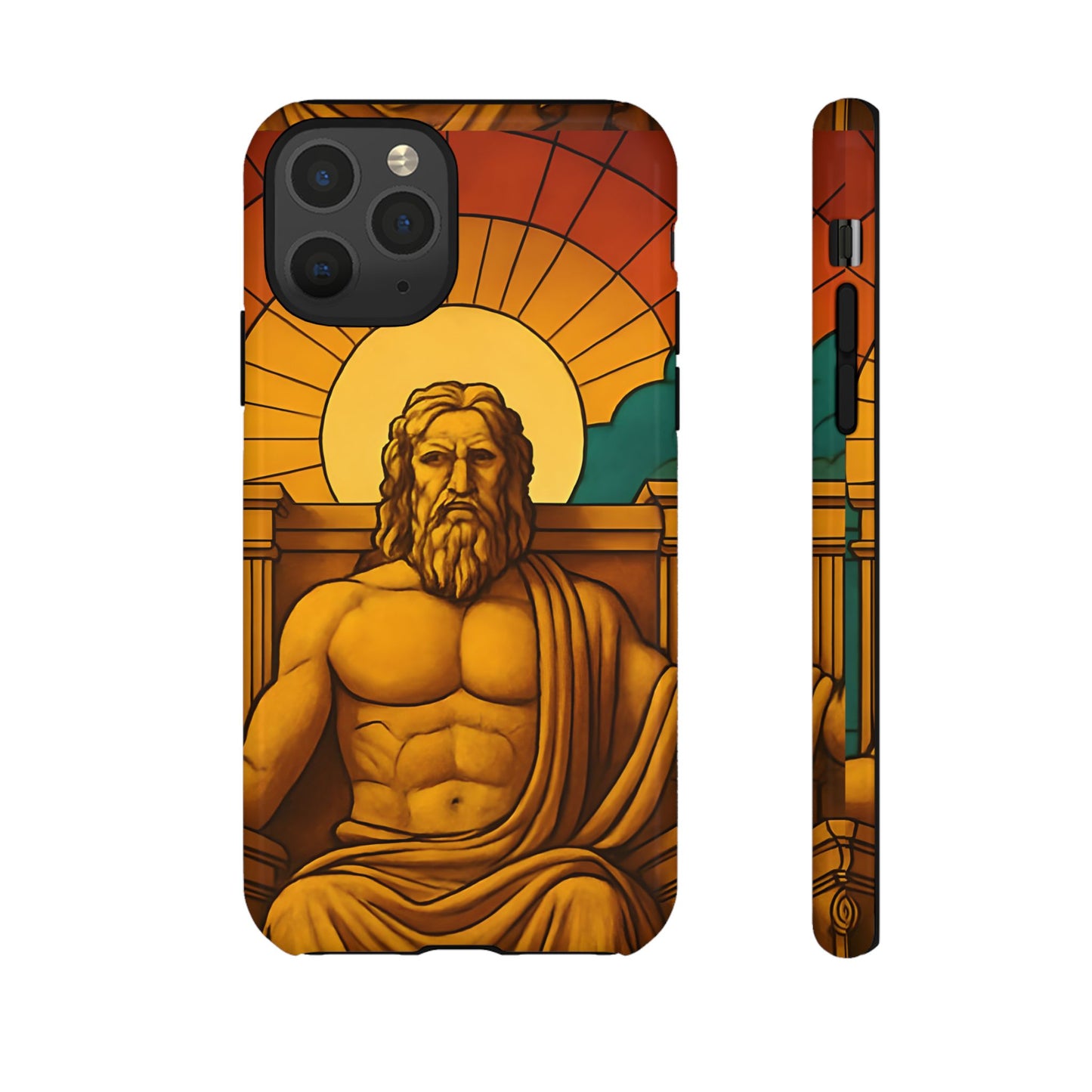 Olympia Zeus Statue Tough Phone Case - Classic Greek Art Design, Historic World Wonder Aesthetic, Compatible with iPhone, Galaxy, and Google