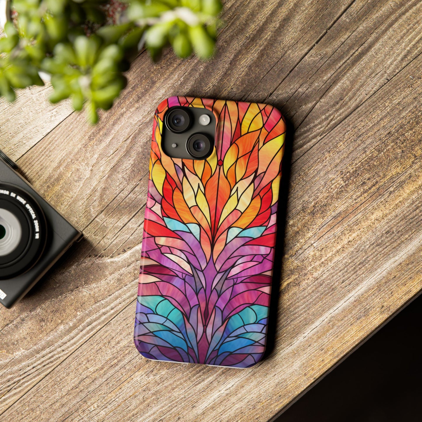 Vibrant Floral Slim Phone Cases, Colorful Smartphone Cover, Artistic Phone Skin, Unique Gift for Her, Nature-Inspired Accessory