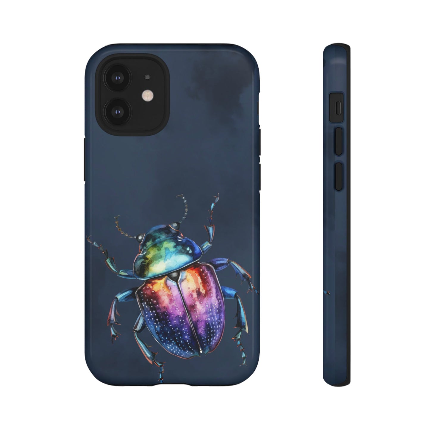 Iridescent Beetle Tough Phone Case - Insect Art Design, Nature-Inspired Pattern, Compatible with iPhone, Galaxy, and Google Phones