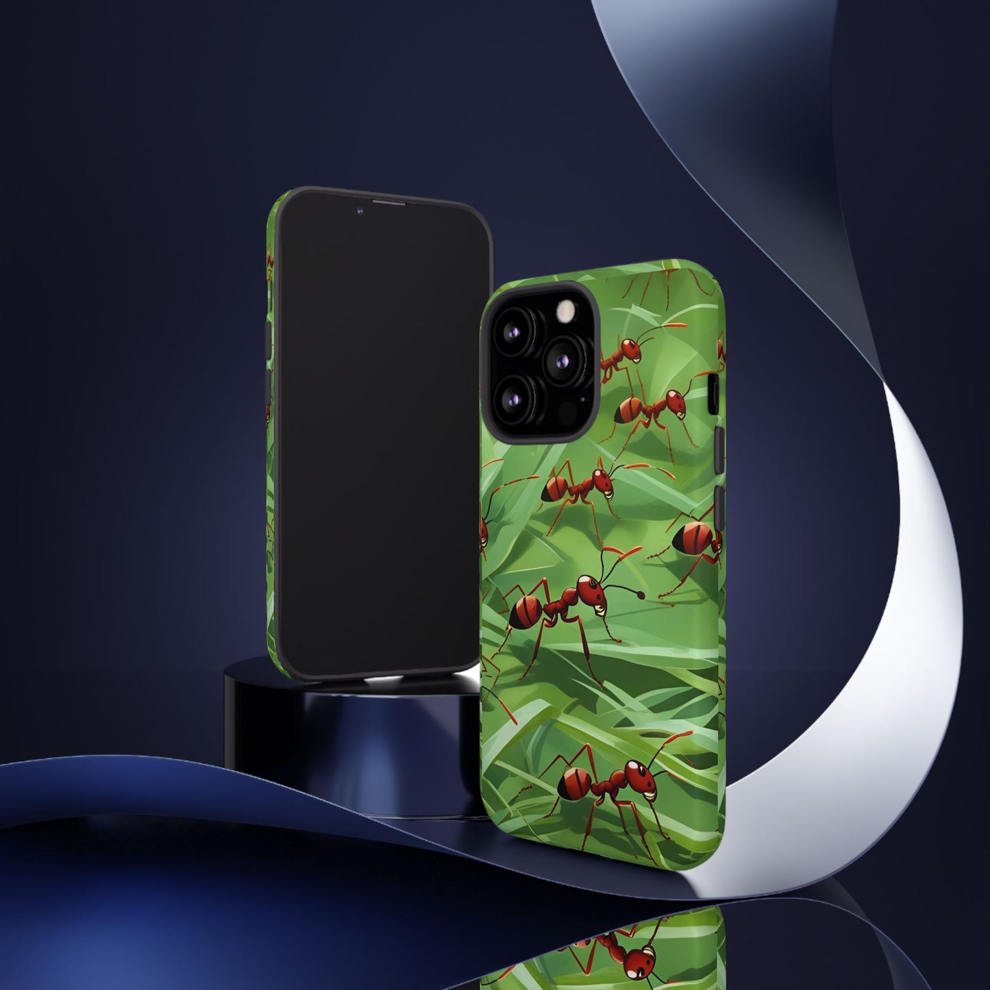 Marching Ant Pattern Tough Phone Case - Realistic Insect Art, Minimalist Nature Aesthetic, Compatible with iPhone, Galaxy, and Google Phones
