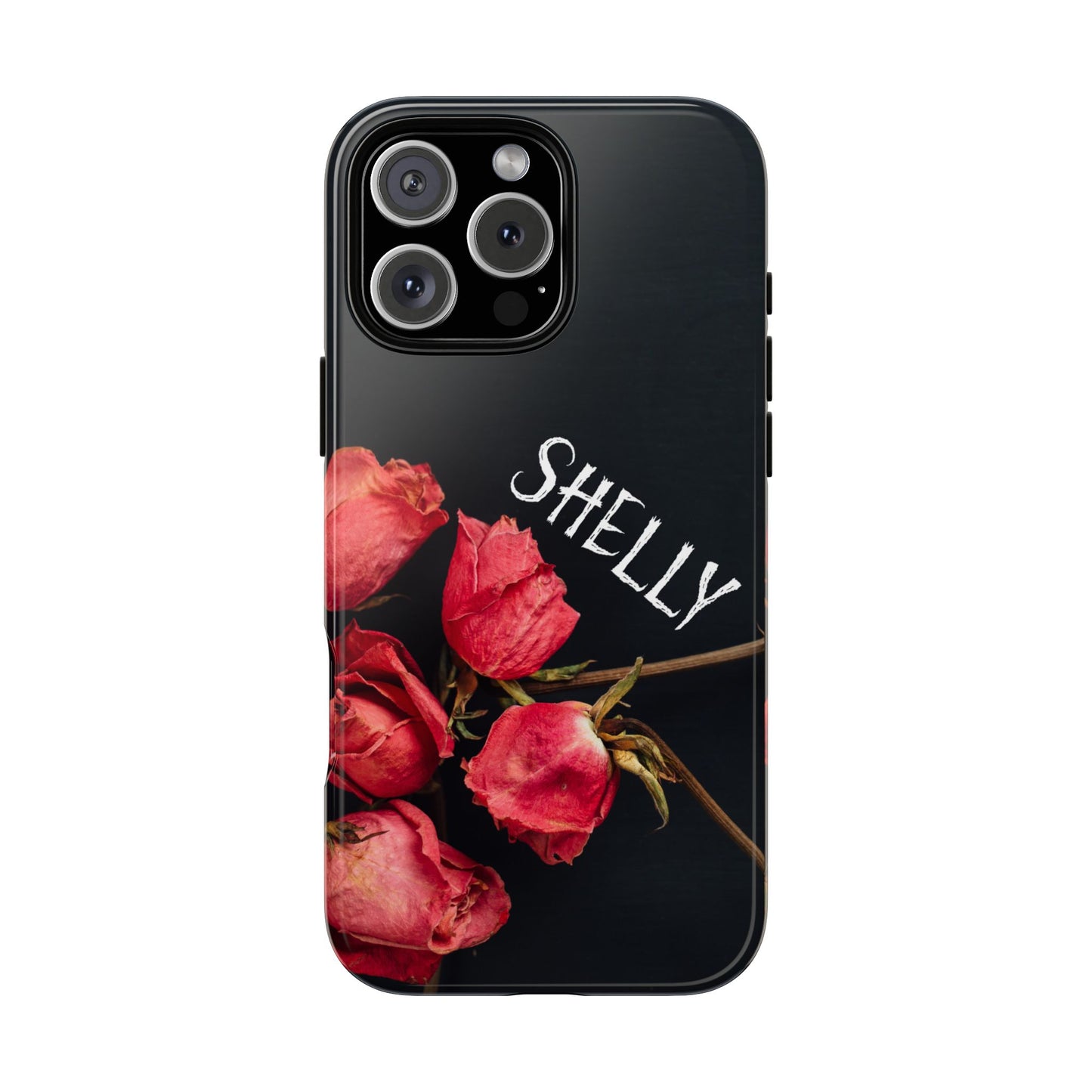 Personalized Dead Rose Phone Case, Gothic Floral Aesthetic Cover,  Custom Goth Halloween Gift, Compatible with iPhone, Galaxy, Google Phones