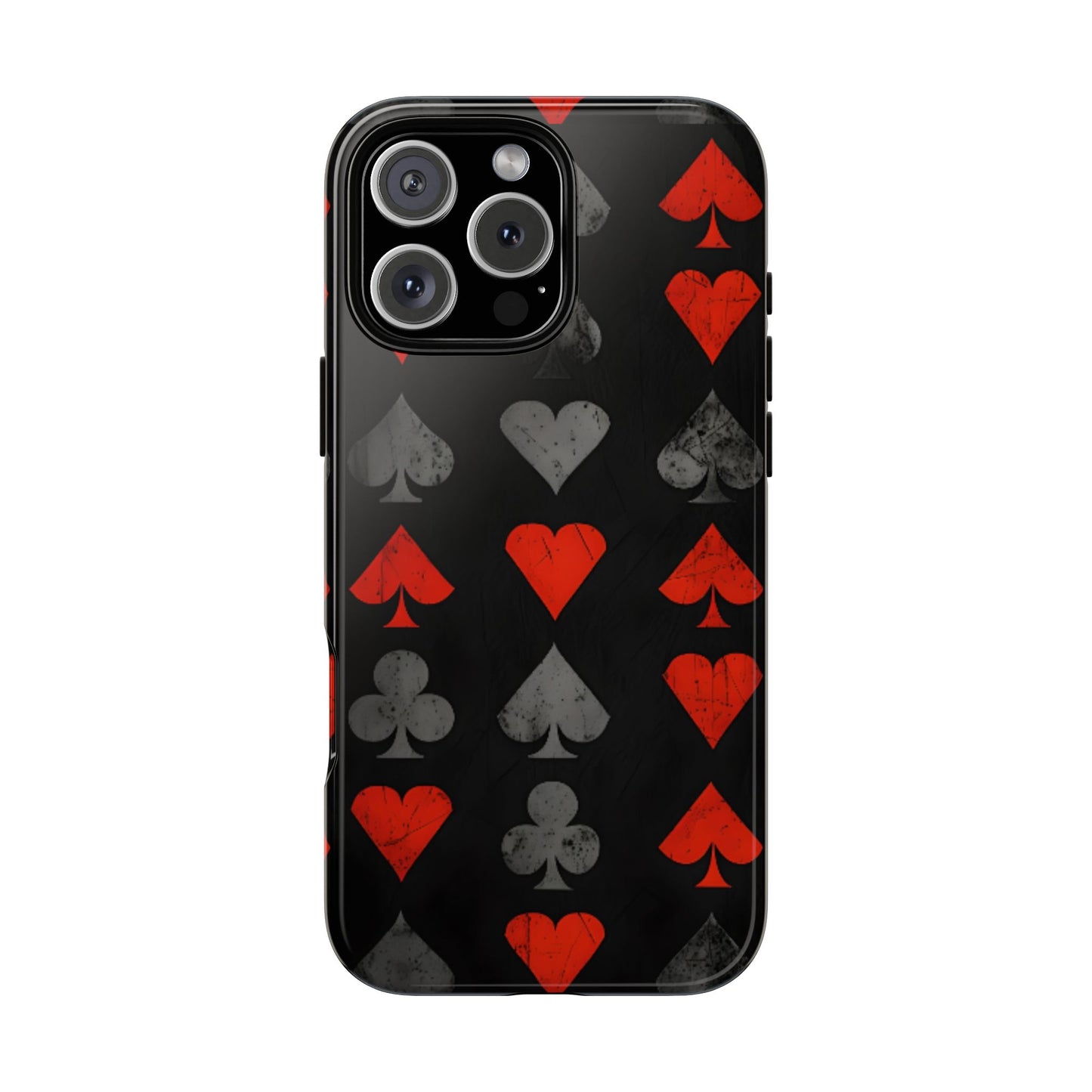 Dark Wonderland Suits Tough Phone Case Gothic Alicecore Aesthetic, Coquette Horror Style, Compatible with iPhone, Galaxy, and Google Phones