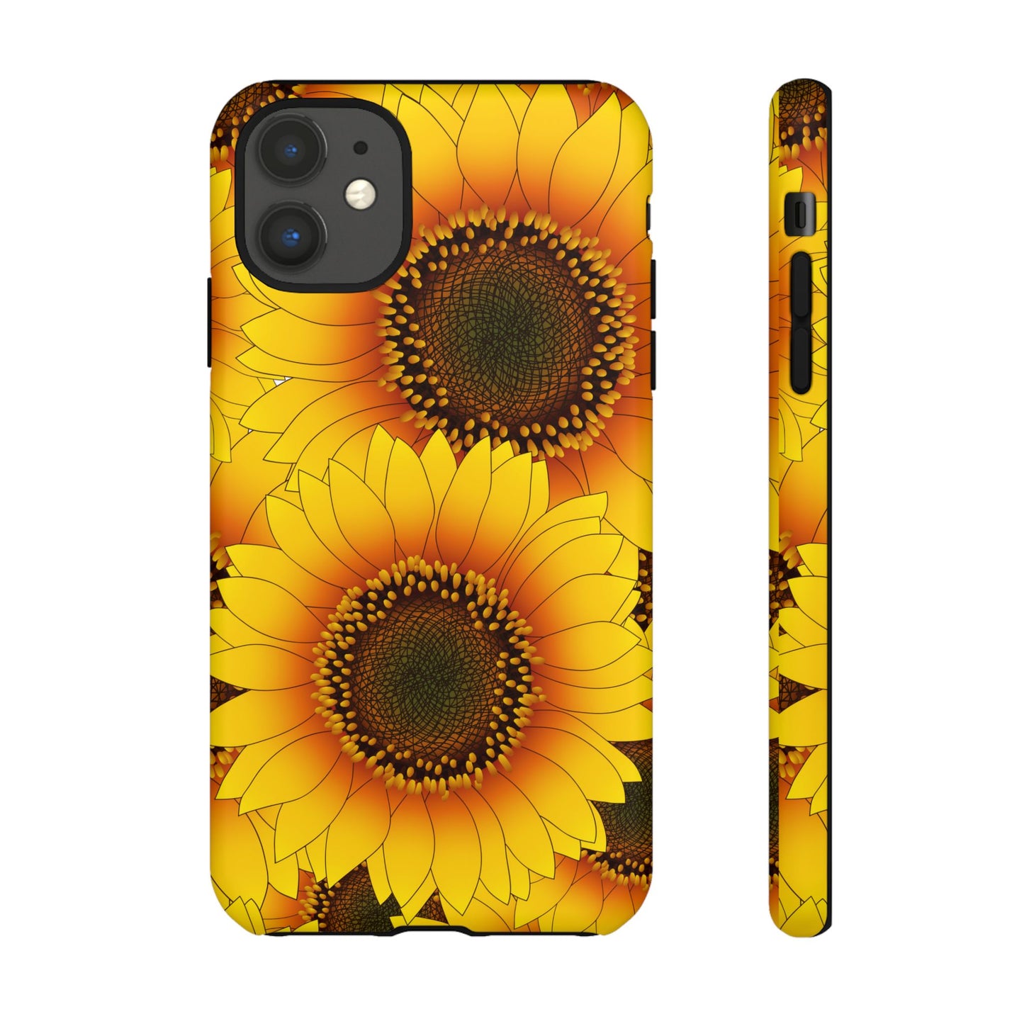 Sunflower Aesthetic Tough Phone Case - Bright Floral Art, Bold Yellow Sunflower Design, Compatible with iPhone, Galaxy, and Google Phones