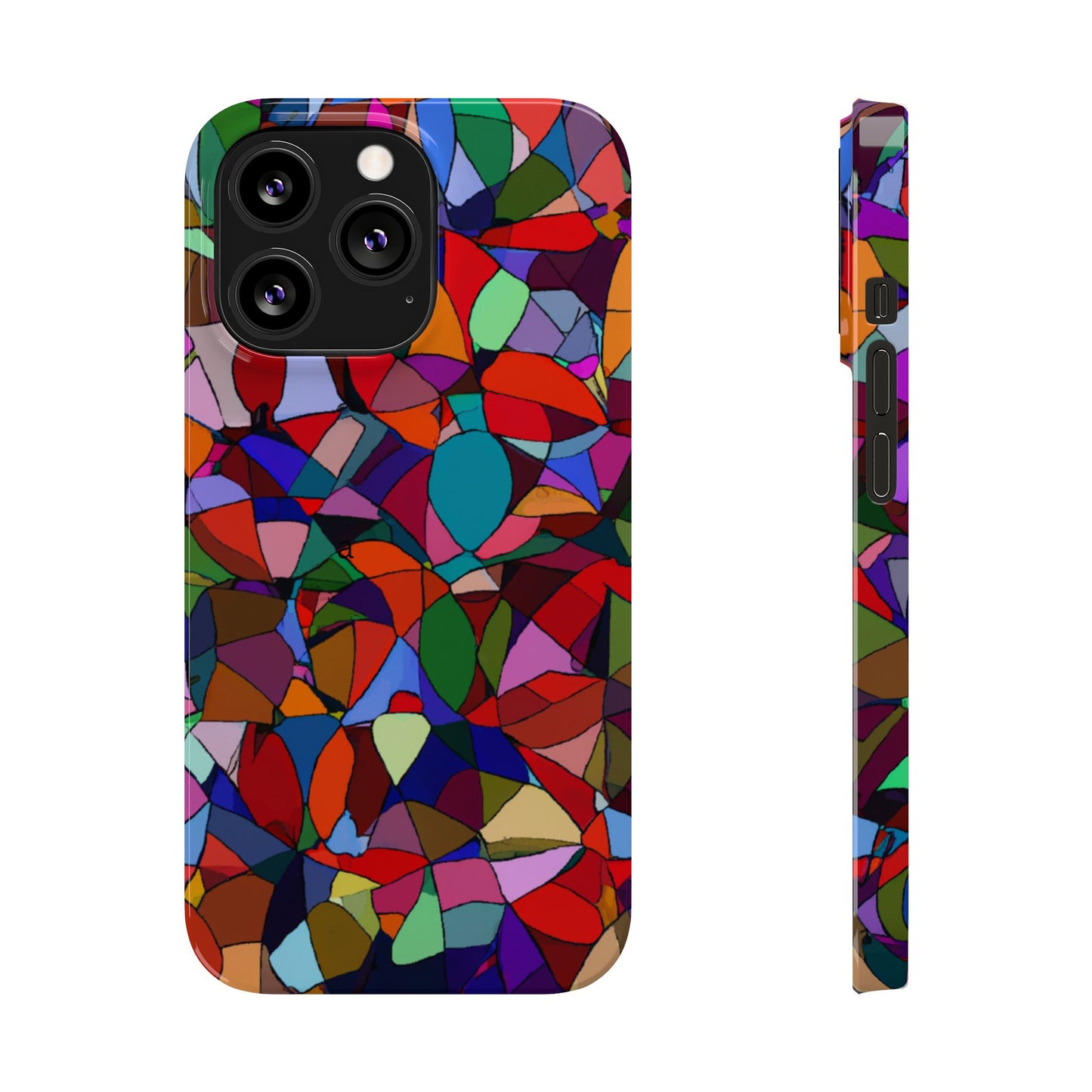 Colorful Stained Glass Modern Abstract- Colorful Art, Stylish Accessory, Fun Gift, Unique Design, Phone Protection
