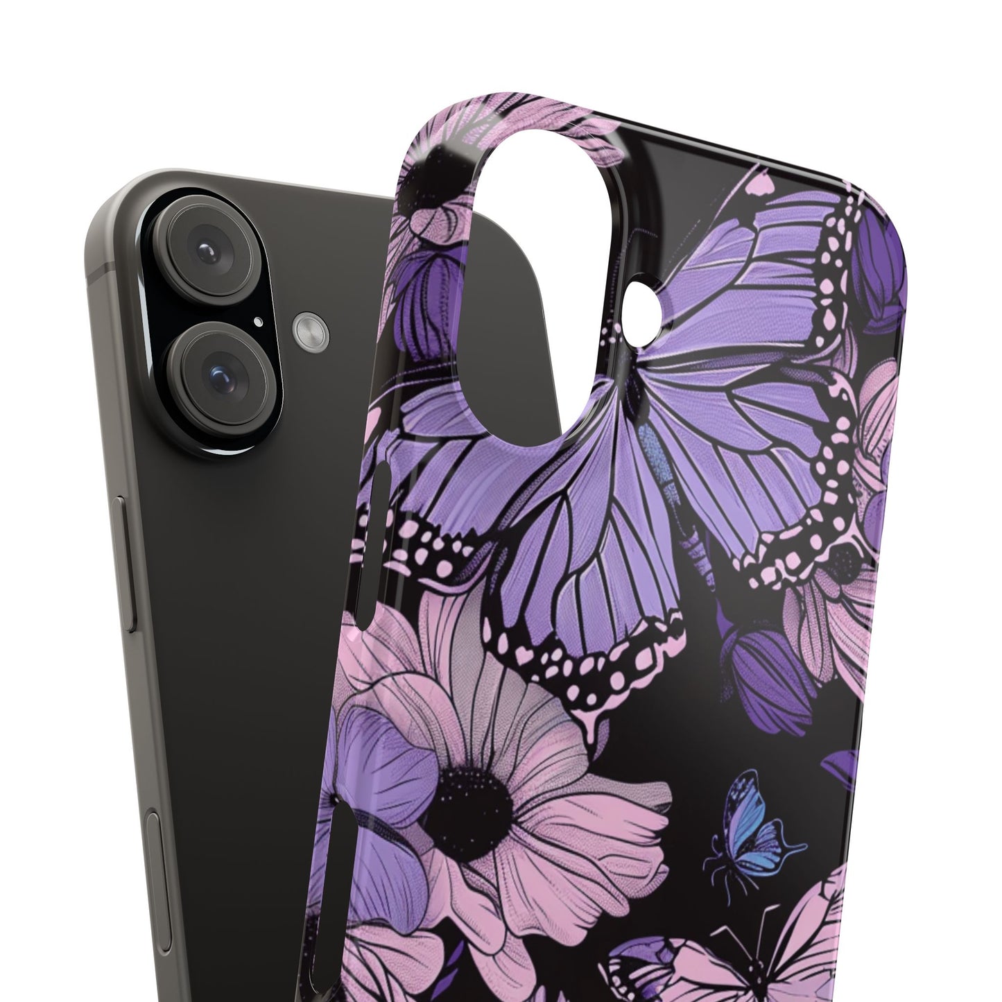 Butterfly Floral Phone Case | Slim Phone Cases for Nature Lovers, Floral Gifts, Trendy Accessories, Spring Vibes, Unique Phone Cover