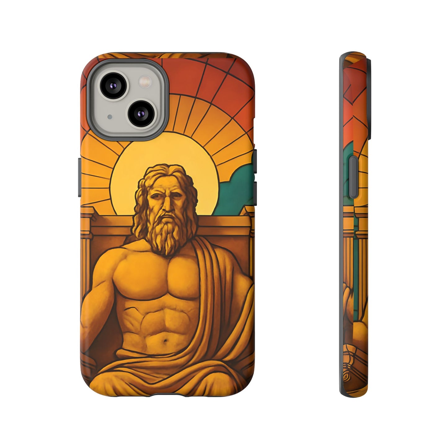 Olympia Zeus Statue Tough Phone Case - Classic Greek Art Design, Historic World Wonder Aesthetic, Compatible with iPhone, Galaxy, and Google