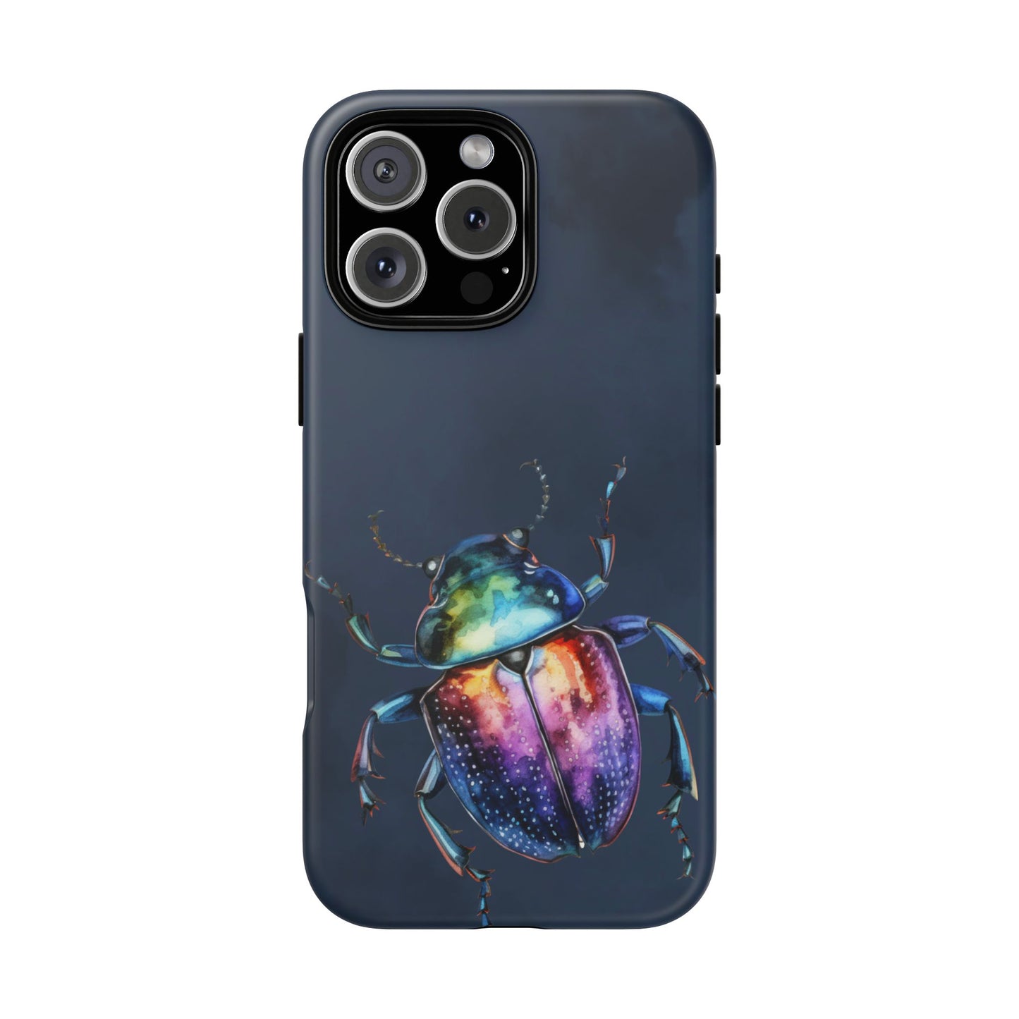 Iridescent Beetle Tough Phone Case - Insect Art Design, Nature-Inspired Pattern, Compatible with iPhone, Galaxy, and Google Phones