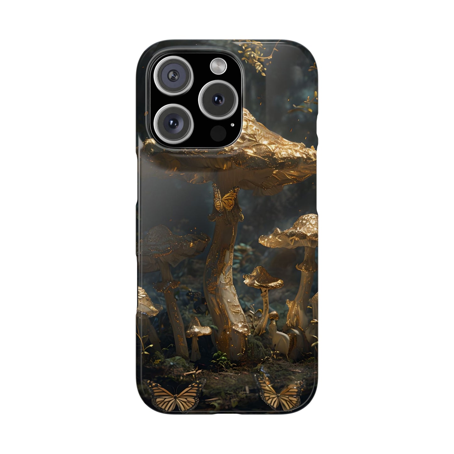 Enchanted Forest Slim Phone Cases, Fantasy Phone Cover, Mushroom Design, Nature Lover Gift, Boho Chic Cell Phone Case