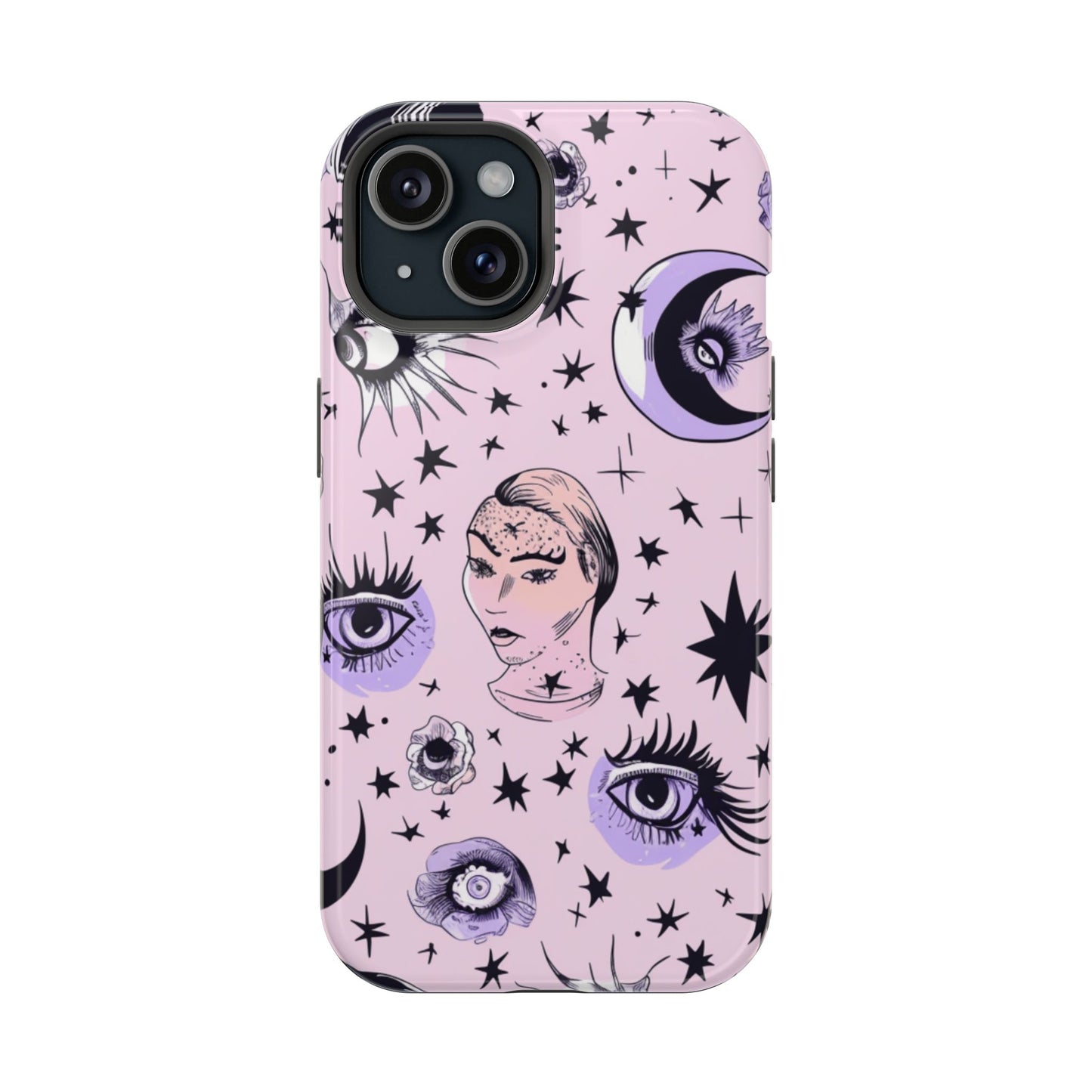 Celestial Magnetic Phone Case - Stylish Cosmic Design, Astrology Gifts, Moon & Stars, Compatible with iPhone 17, 16, 15, 14, 13