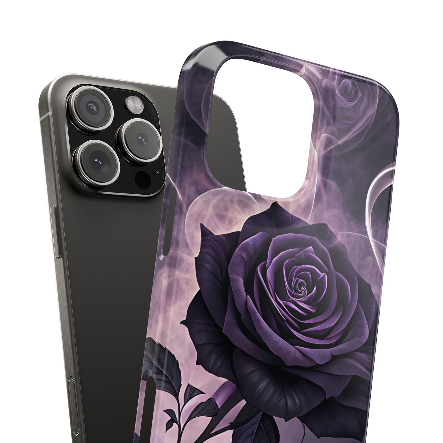 Elegant Purple Rose Phone Cases, Stylish Slim Cases for Flower Lovers, Floral Accessories, Birthday Gifts, Unique Phone Covers
