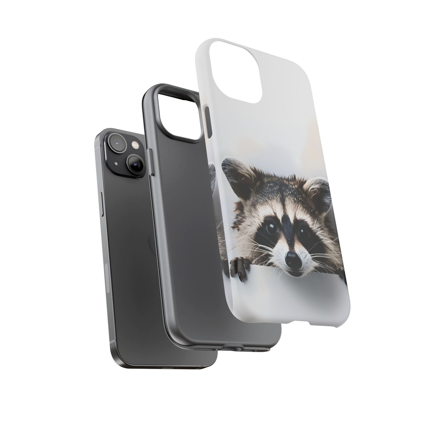 Raccoon Phone Case - Cute Animal Lover Gift, Wildlife Nature Tough Phone Case, Compatible with iPhone, Galaxy, Google Phones