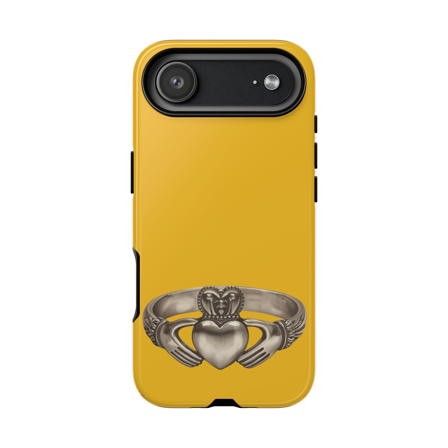 Claddagh Tough Phone Case Irish Symbol Ring Love Loyalty Friendship Vintage Gold Compatible with iPhone 17 16 15 14 13 Galaxy Google