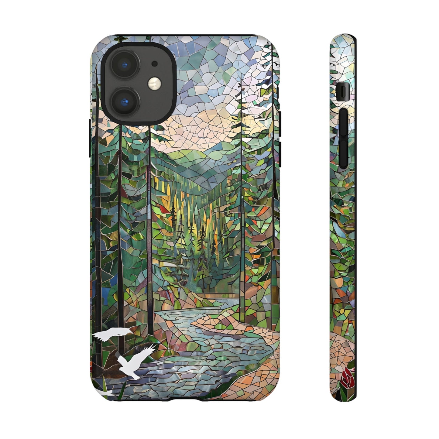 Olympic National Park Phone Case, Mosaic Phone Case, Olympic National Park Art Gift, Scenic Waterfall Phone Cover, Landscape Aesthetic Case