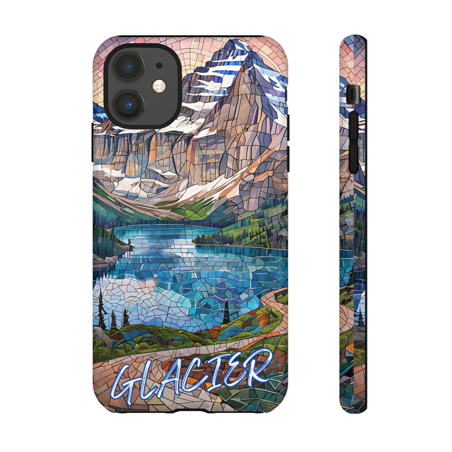 Glacier National Park Tough Phone Case, Nature Landscape Art, Rustic Outdoor Aesthetic, Compatible with iPhone, Galaxy, and Google Phones