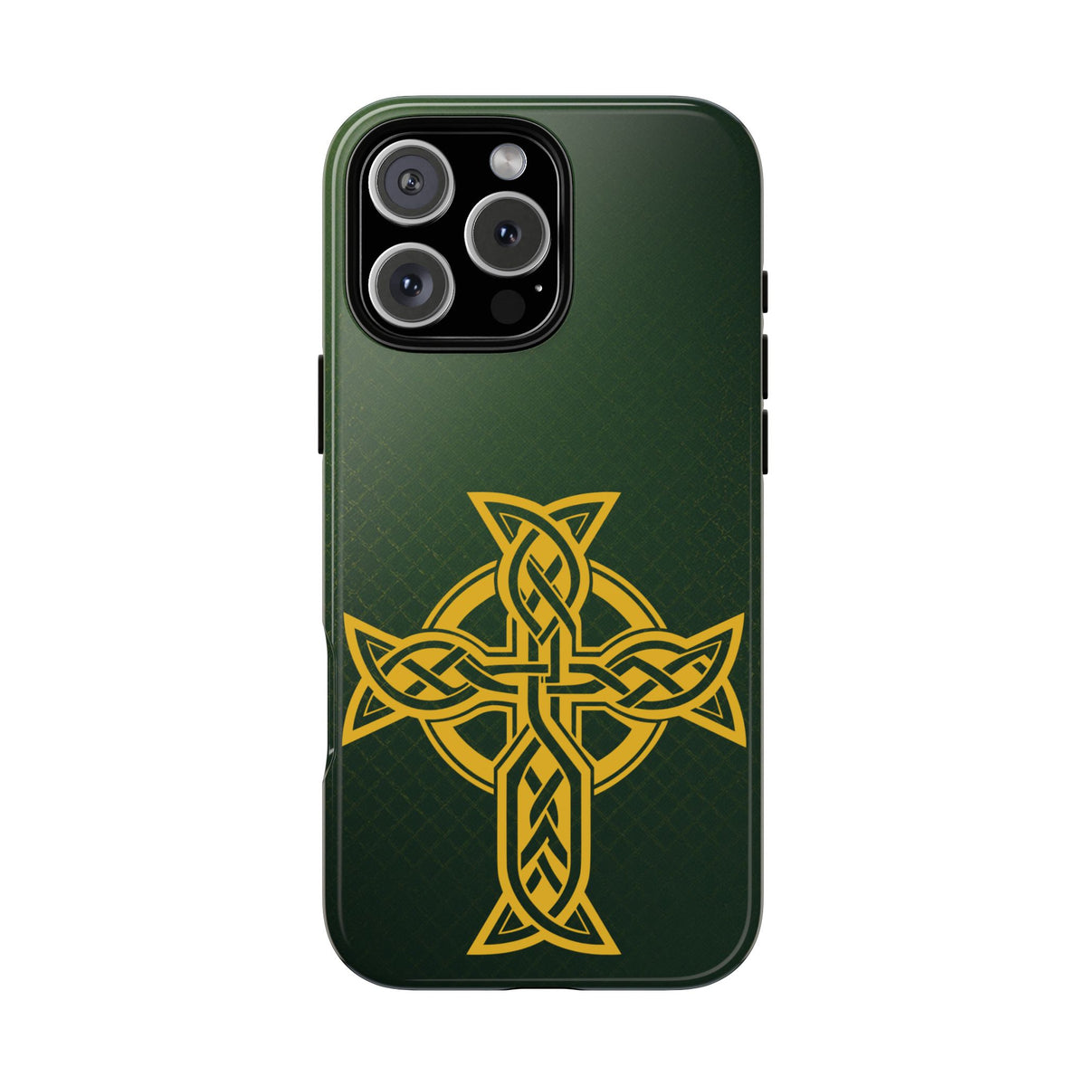 Celtic Cross Tough Phone Case Irish Knot Symbol Emerald Gold iPhone 17 16 15 14 13 Galaxy Google