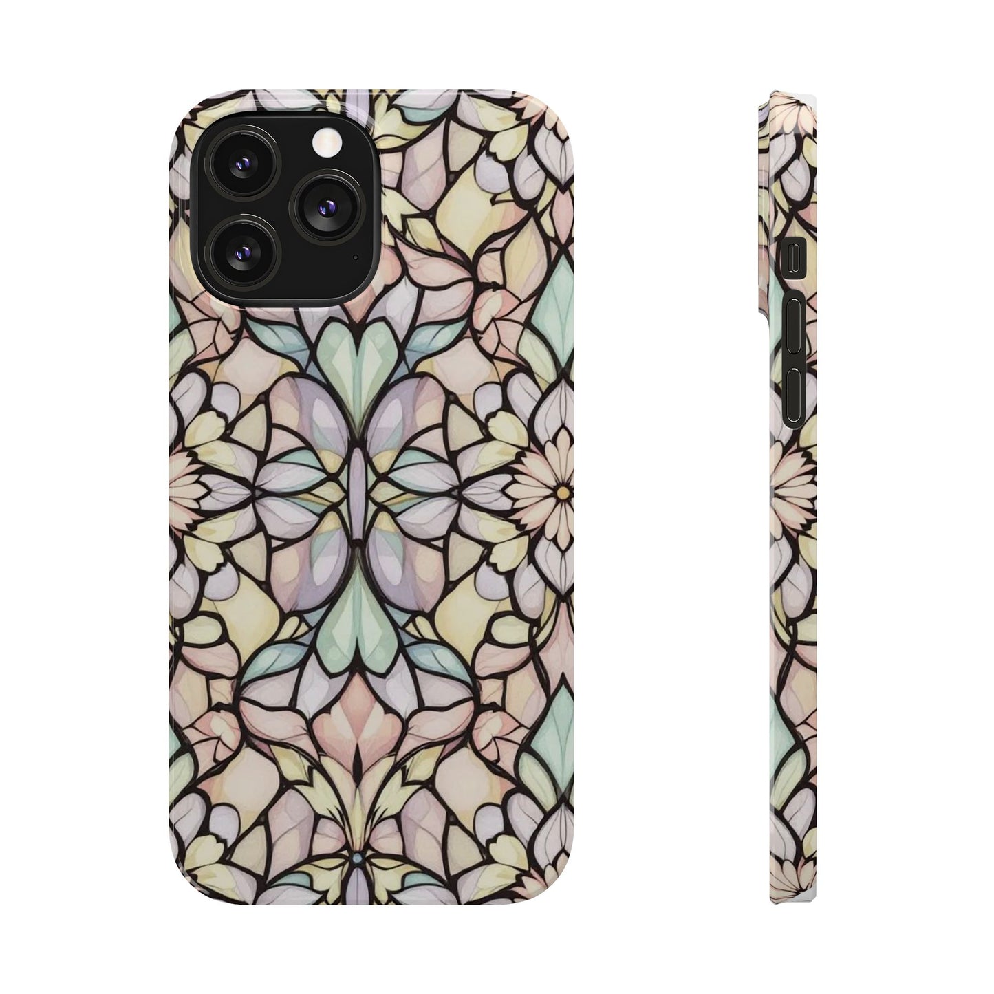 Floral Pattern Slim Phone Case - Perfect Gift for Nature Lovers, Stylish Accessory, Mobile Protection, Unique Design, Spring Vibes
