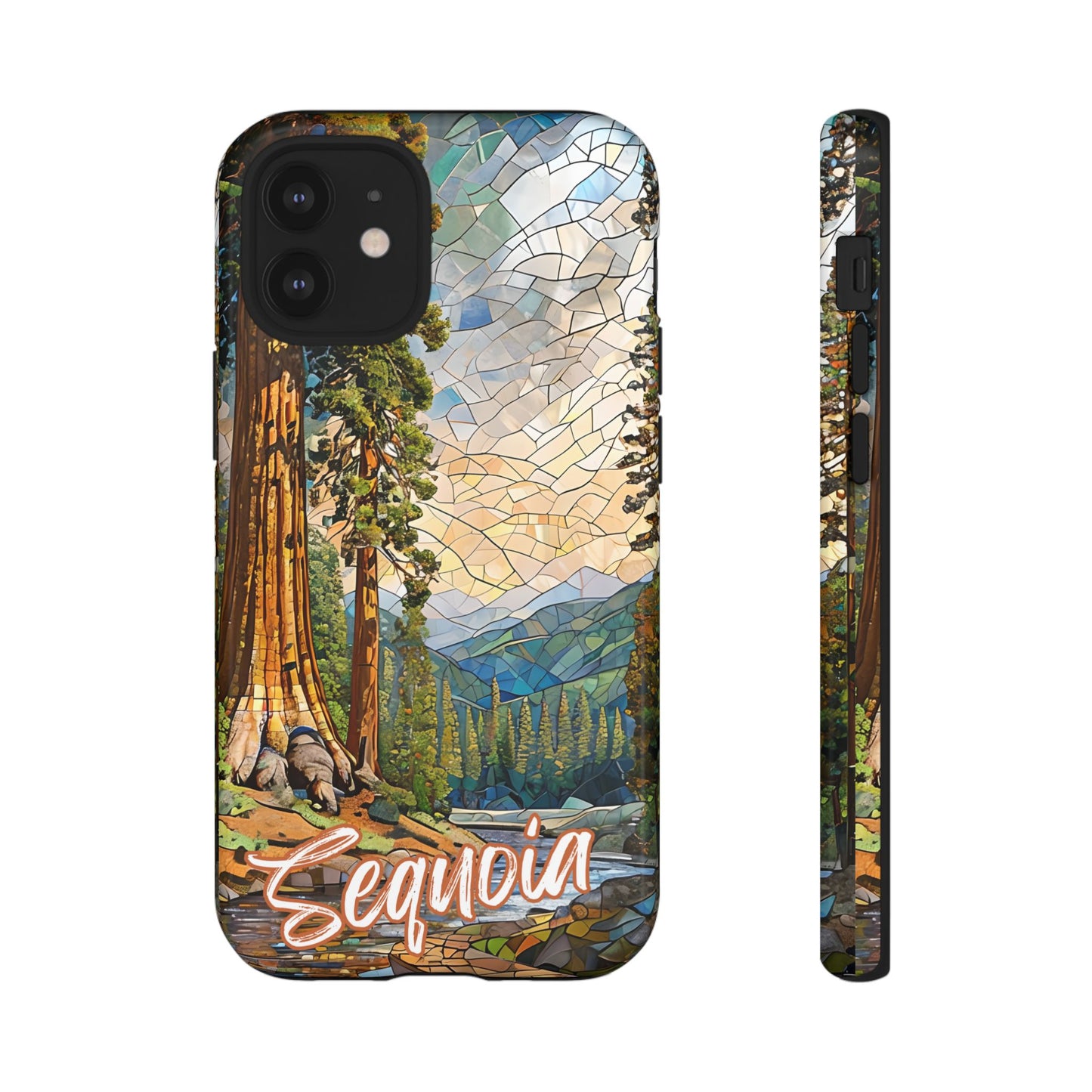 Sequoia National Park Northern California Phone Case, Mosaic Phone Case, Mountain Nature Art, National Park Gift, Scenic Forest Phone Cover