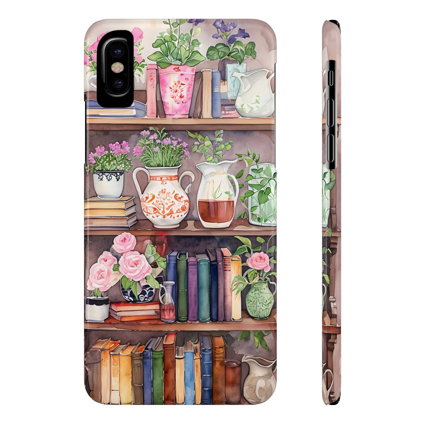 Charming Floral Phone Cases, Botanical Slim Cases, Book Lover Gifts, Cozy Home Aesthetic, Cute Phone Accessories, Nature-Inspired Designs
