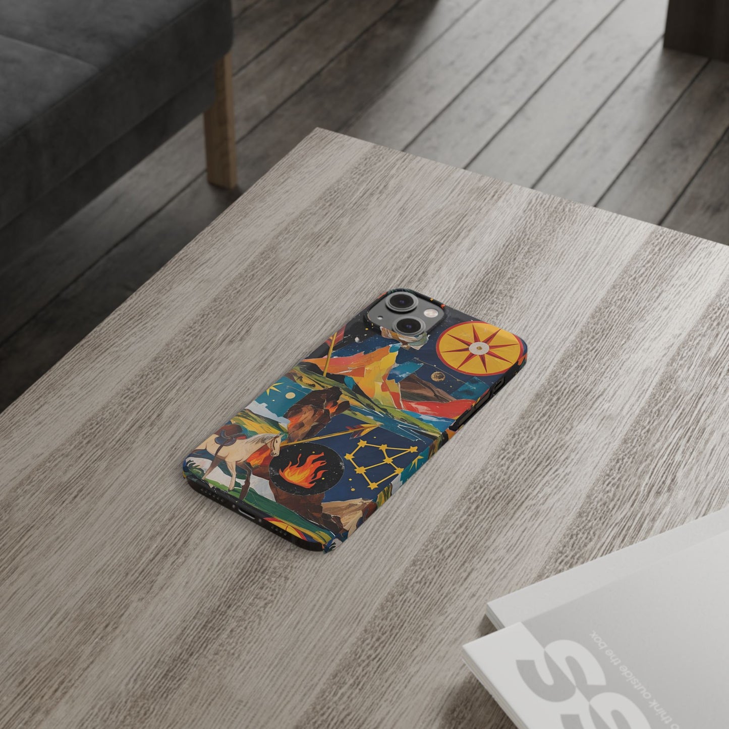 Sagittarius Zodiac Slim Phone Case, Astrology Gift for Her, Celestial Star Sign Cover, Birthday Gift, Compatible with iPhone 17, 16, 15, 14, 13, 12, 11