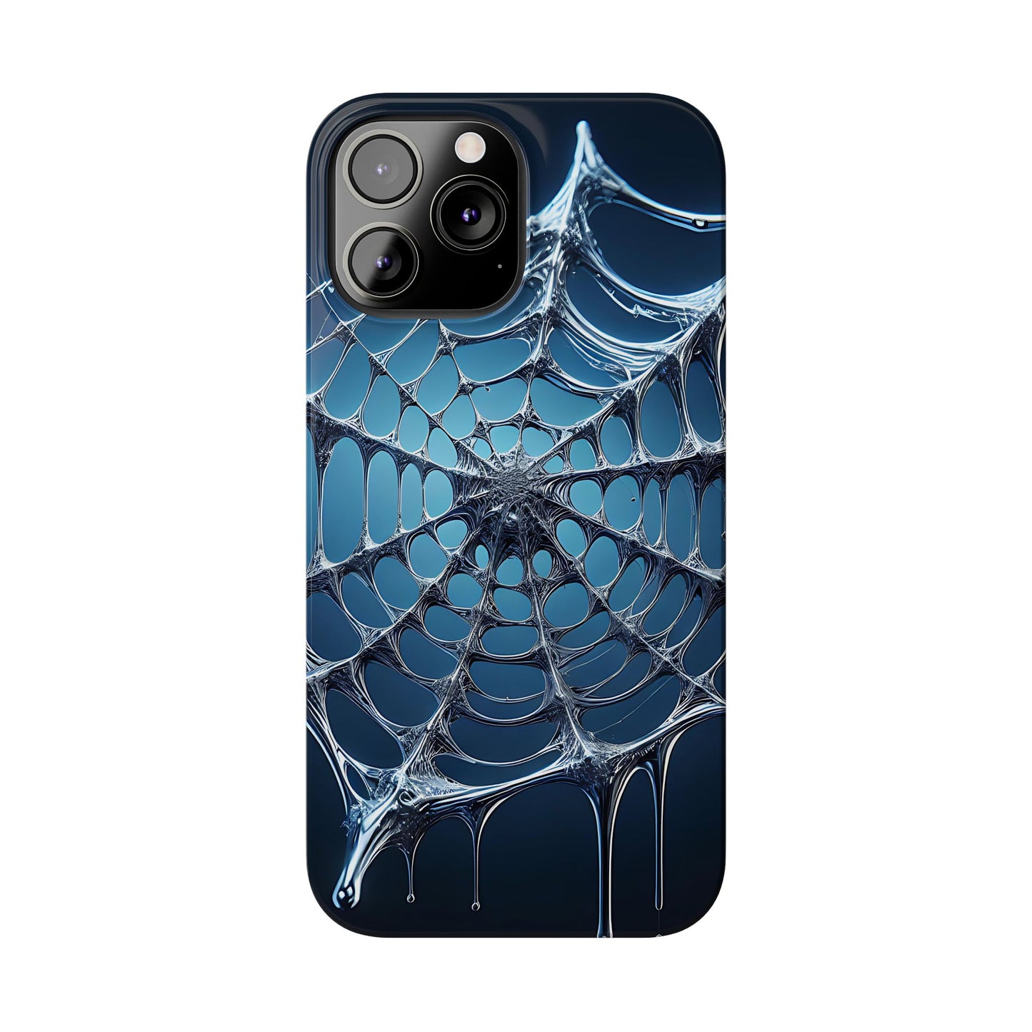 Spider Web Slim Phone Case - Artistic Design for Halloween, Unique Gift, Phone Accessories, Trendy Tech Style, Eco-Friendly Case