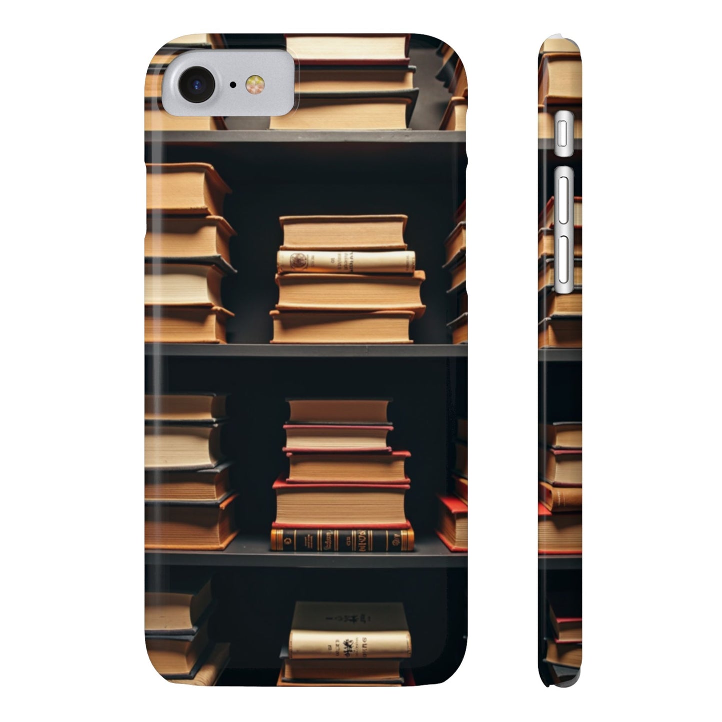 Bookshelf Slim Phone Cases, Literary Gift, Book Lover Accessory, School Supplies, Unique Phone Cover for Readers