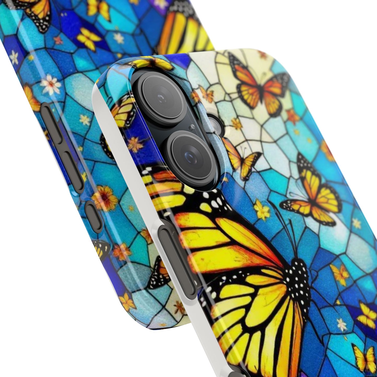 Butterfly Garden Slim Phone Case - Colorful Floral Design, Gift for Nature Lovers, Birthday Surprise, Eco-Friendly, Summer Vibes