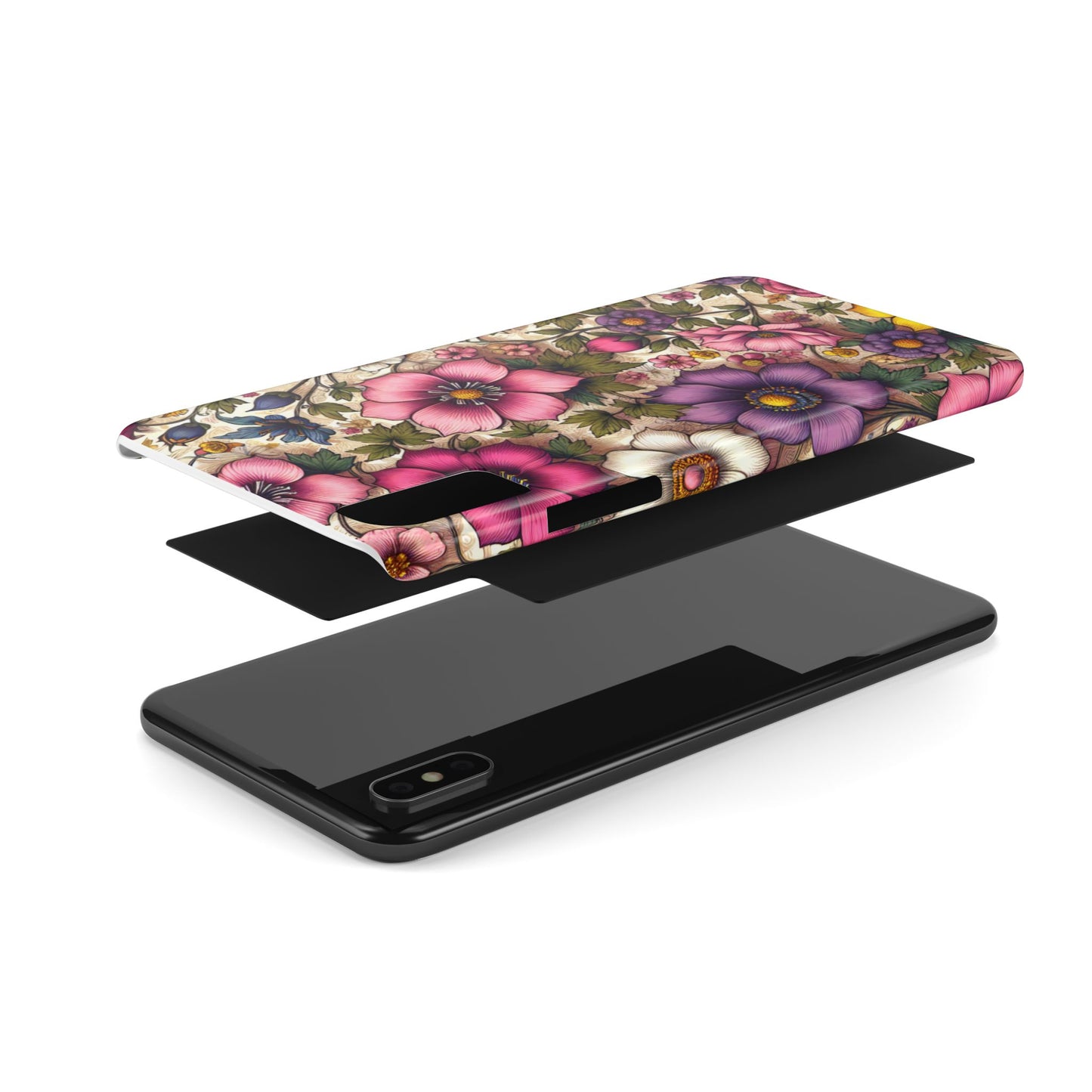 Floral Slim Phone Case - Vibrant Flower Design, Unique Floral iPhone Cover, Flower Phone Case, Gift for Her, Stylish Accessories