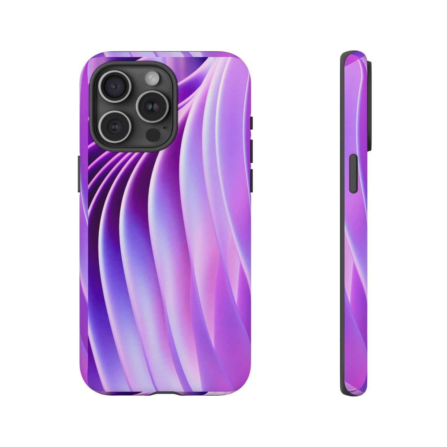 Lavender Wave Tough Phone Case - Abstract Gradient Art, Purple Aesthetic Design, Compatible with iPhone, Galaxy, and Google Phones