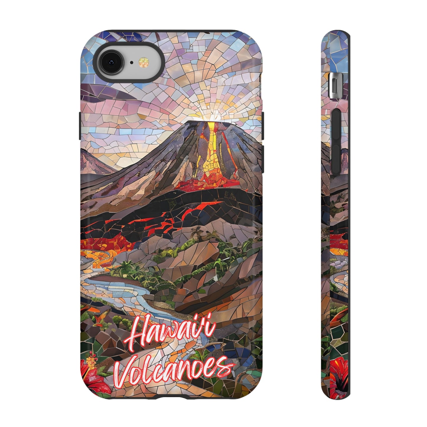 Hawaii Volcanoes National Park Hawaii Phone Case, Mosaic Phone Case, Hawaii Nature Art, National Park Gift, Scenic Waterfall Phone Cover