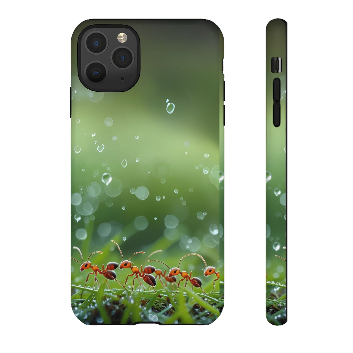 Marching Ant Pattern Tough Phone Case - Realistic Insect Art, Minimalist Nature Aesthetic, Compatible with iPhone, Galaxy, and Google Phones
