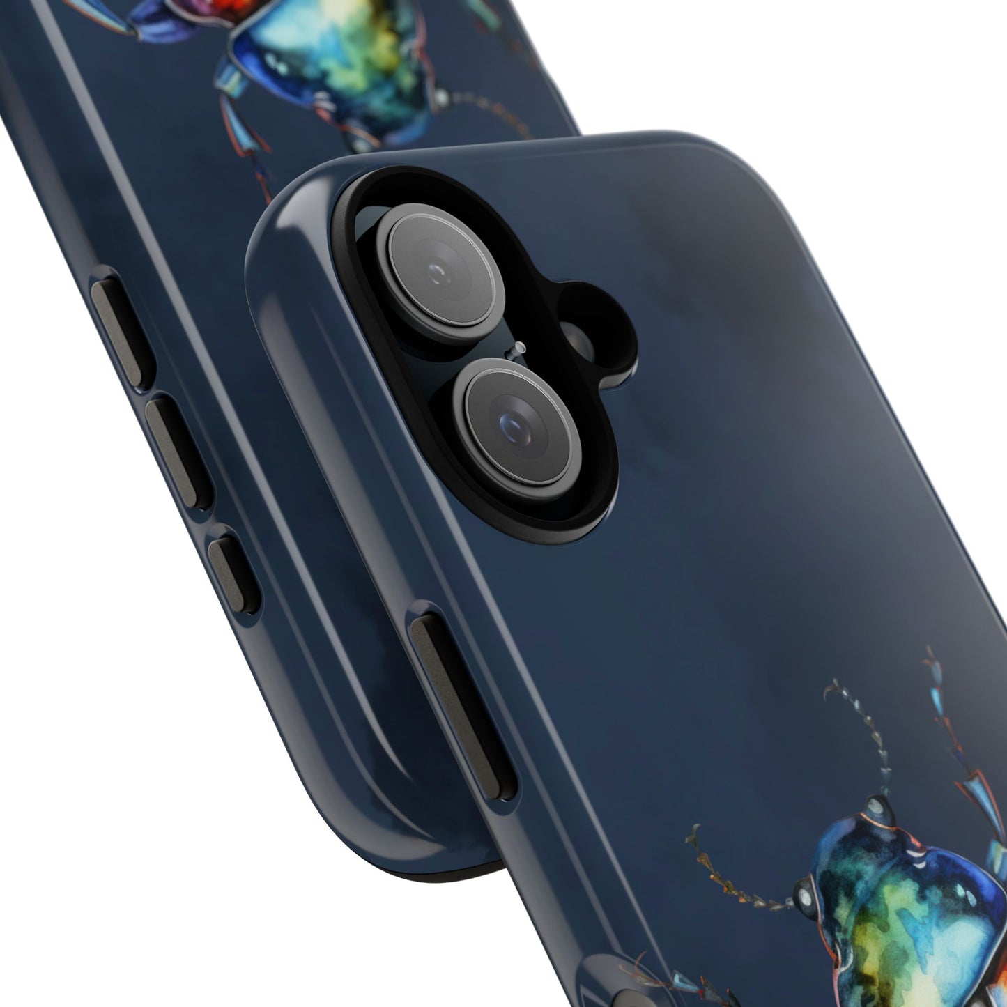 Iridescent Beetle Tough Phone Case - Insect Art Design, Nature-Inspired Pattern, Compatible with iPhone, Galaxy, and Google Phones