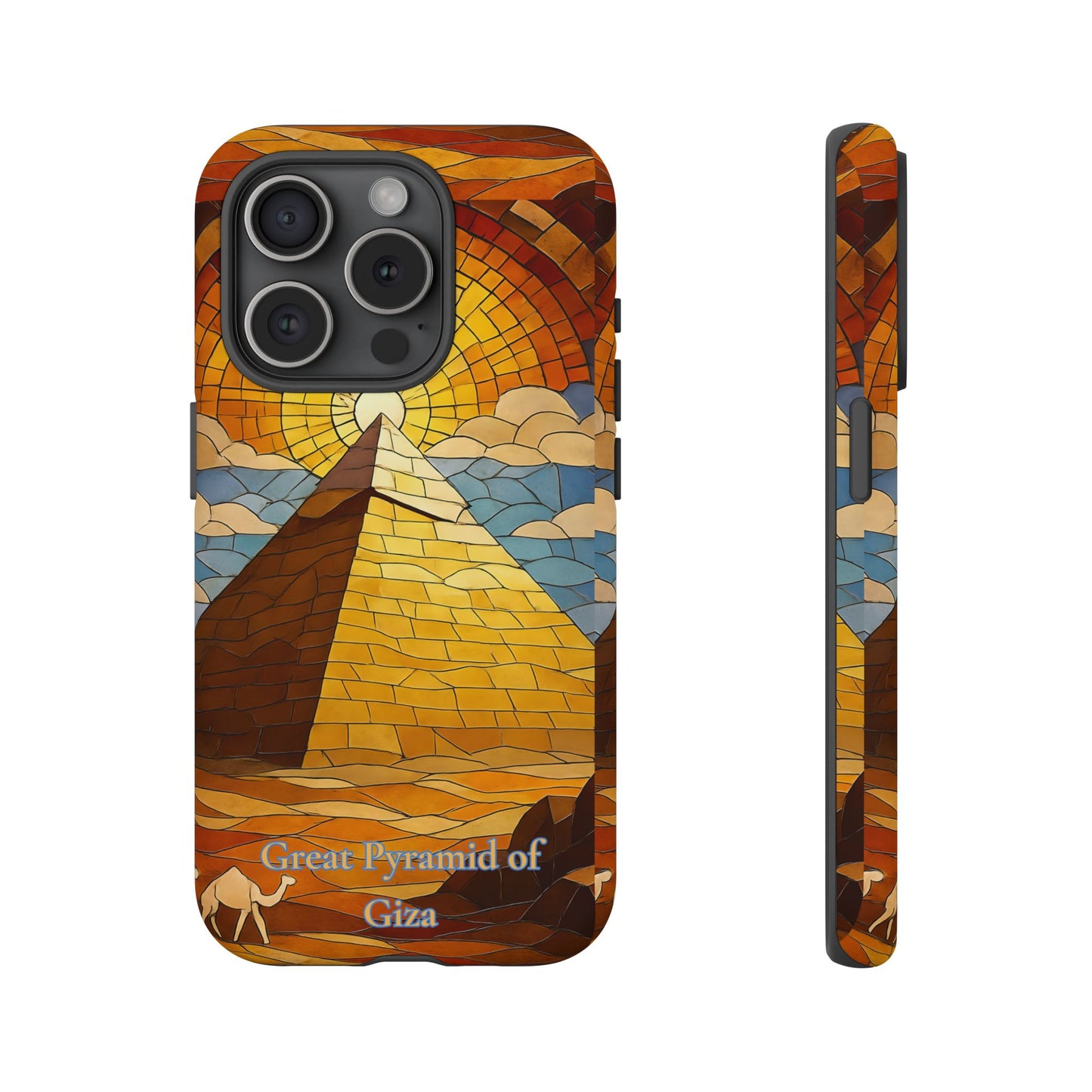 Great Pyramid of Giza Tough Phone Case - Ancient Egypt Aesthetic, World Wonder Art Design, Compatible with iPhone, Galaxy, and Google Phones