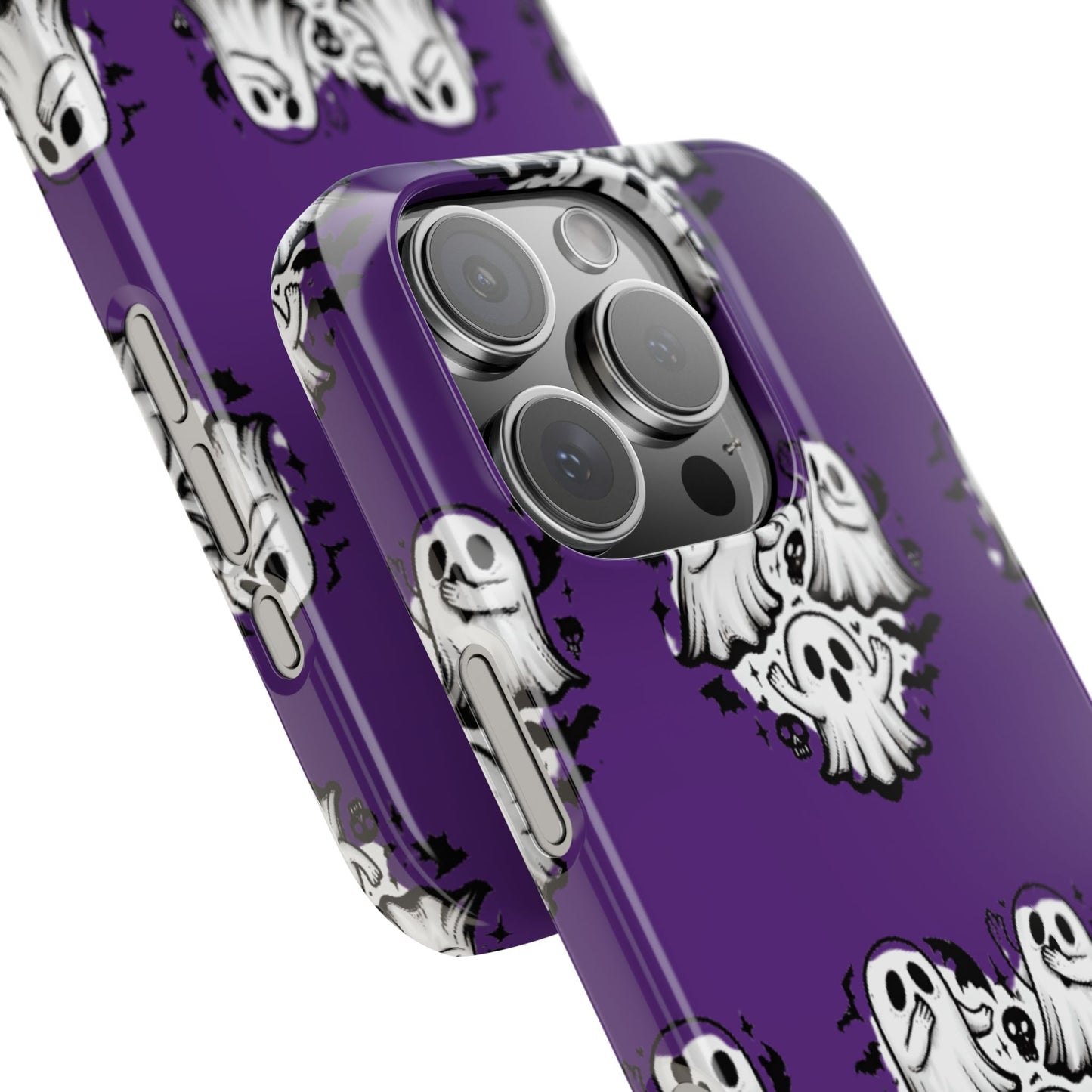 Cute Ghost Heart Slim Phone Case, Creepy Cute Spooky Heart Print, Goth Coquette Aesthetic Spooky Accessories, Halloween Gift Case