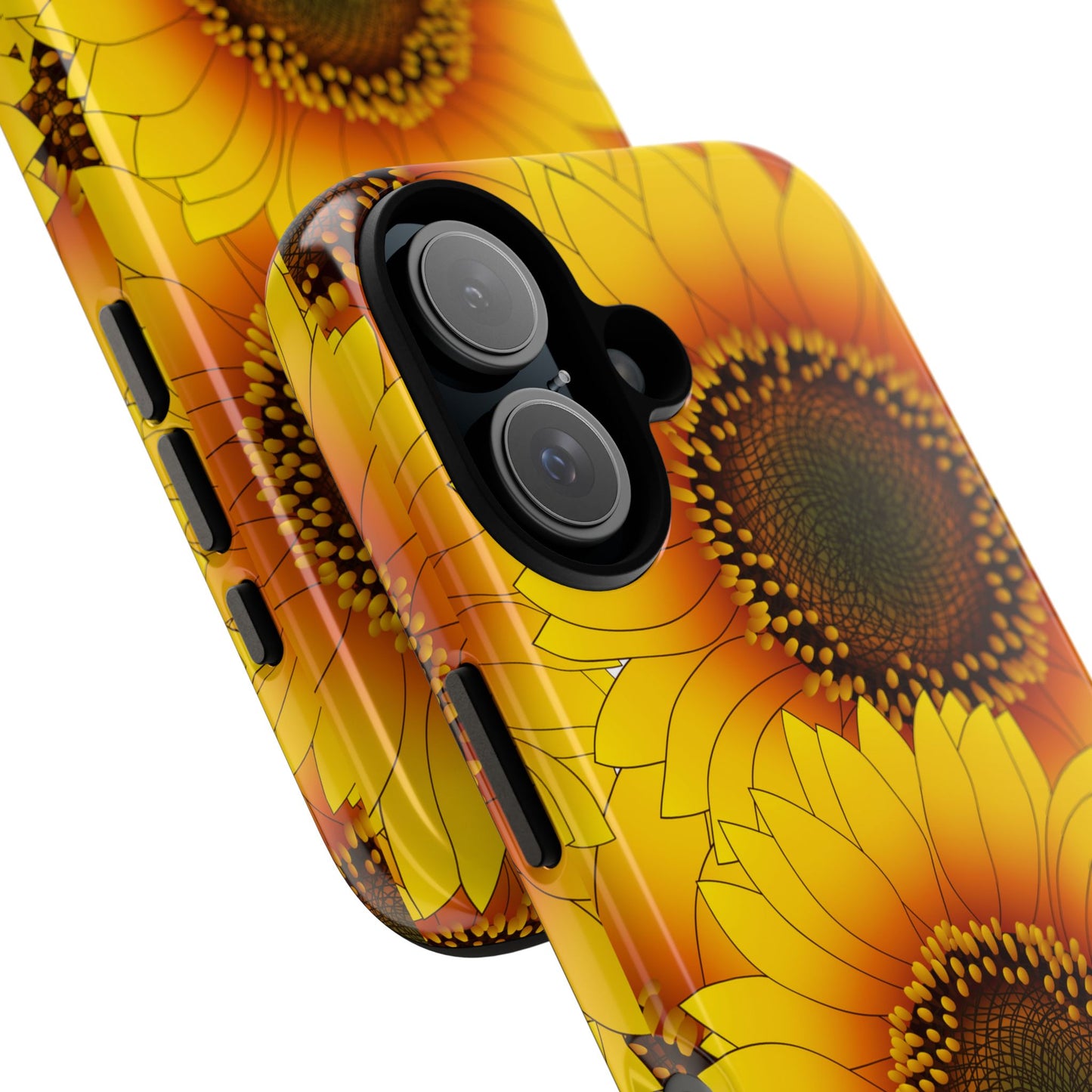 Sunflower Aesthetic Tough Phone Case - Bright Floral Art, Bold Yellow Sunflower Design, Compatible with iPhone, Galaxy, and Google Phones