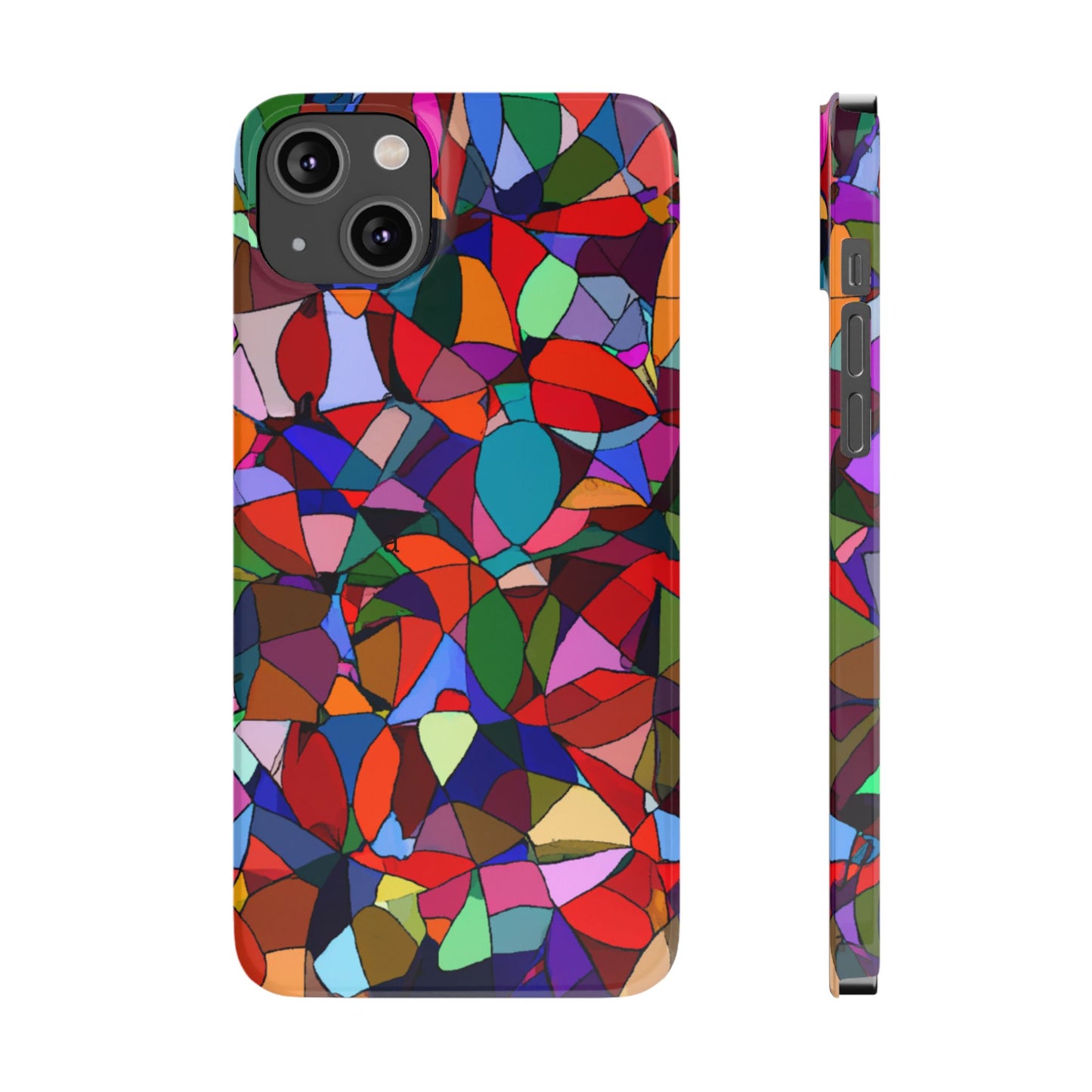 Colorful Stained Glass Modern Abstract- Colorful Art, Stylish Accessory, Fun Gift, Unique Design, Phone Protection