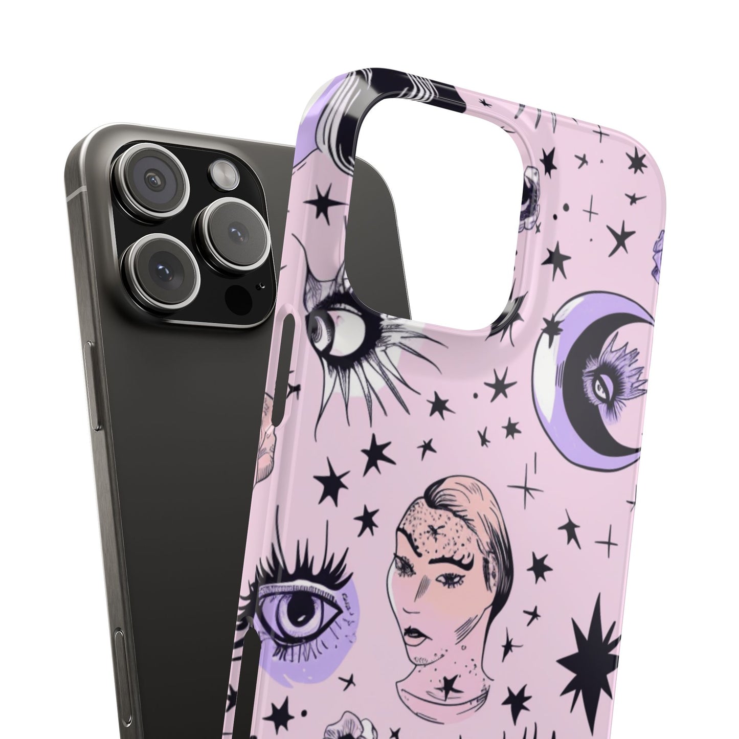 Celestial Slim Phone Cases - Stylish Cosmic Design, Personalized Phone Protectors, Astrology Gifts, Unique Phone Accessories, Moon & Stars