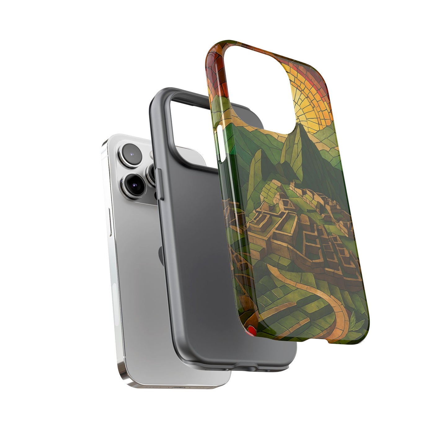 Inca Ruins Tough Phone Case - Machu Picchu Landmark Design, Historic Peru Travel Aesthetic Compatible with iPhone, Galaxy, and Google Phones