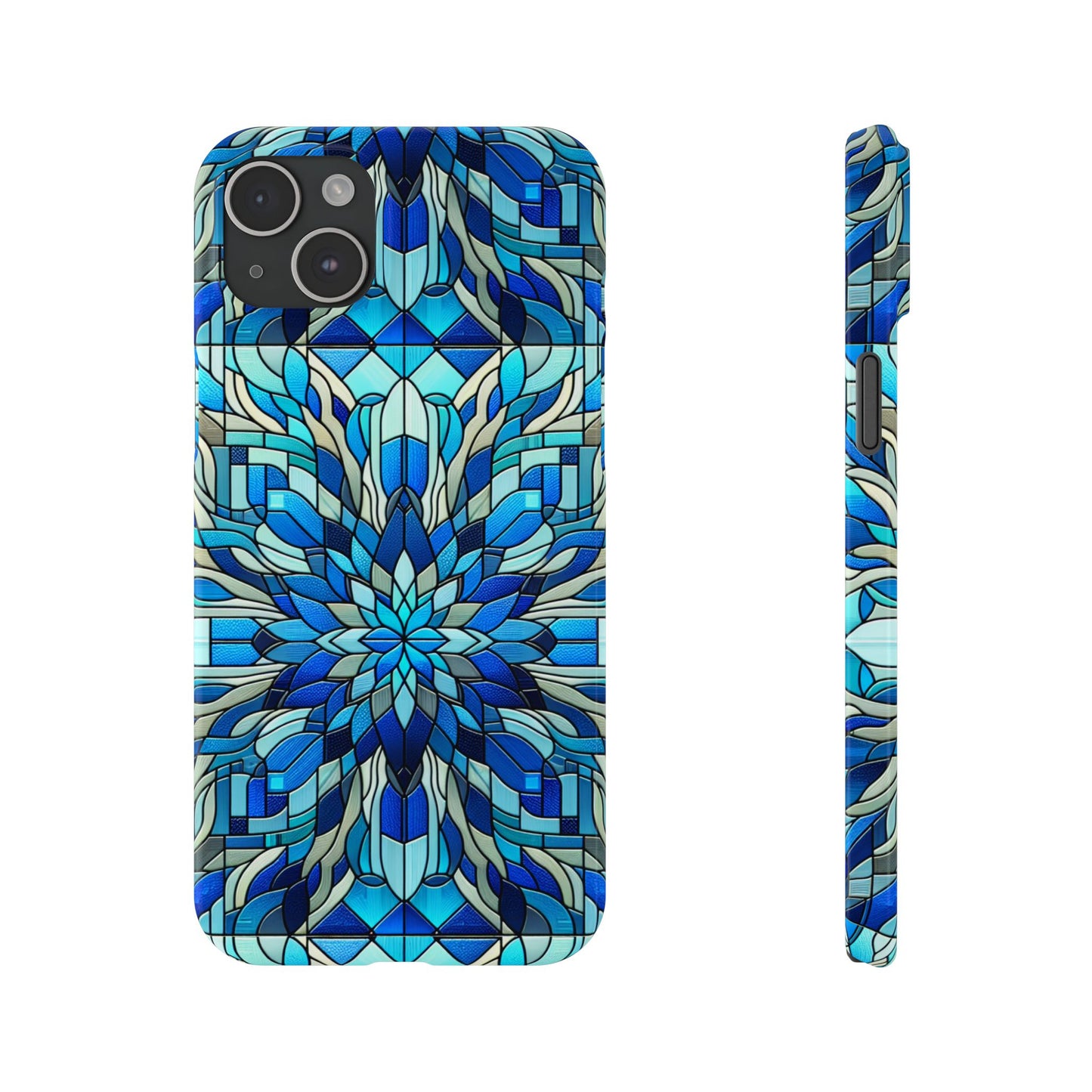 Stained Glass Slim Phone Cases, Floral Phone Covers, Unique Gifts, Artistic Phone Skins, Smartphone Accessories, Stylish Cases