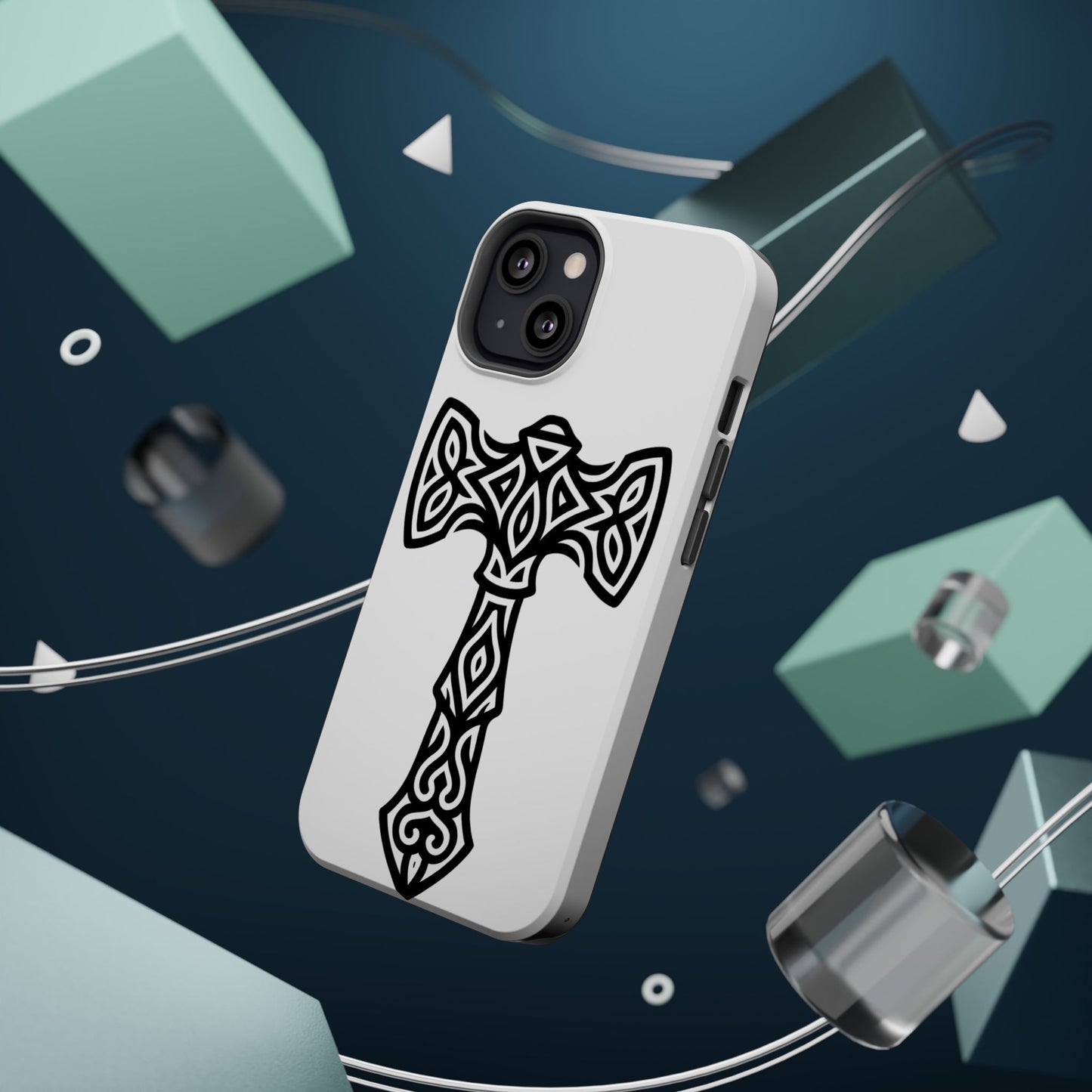 Celtic Cross Magnetic Phone Case, St. Patrick Design Phone Cover, Irish Heritage Pattern Compatible with iPhone 17, 16, 15, 14, 13