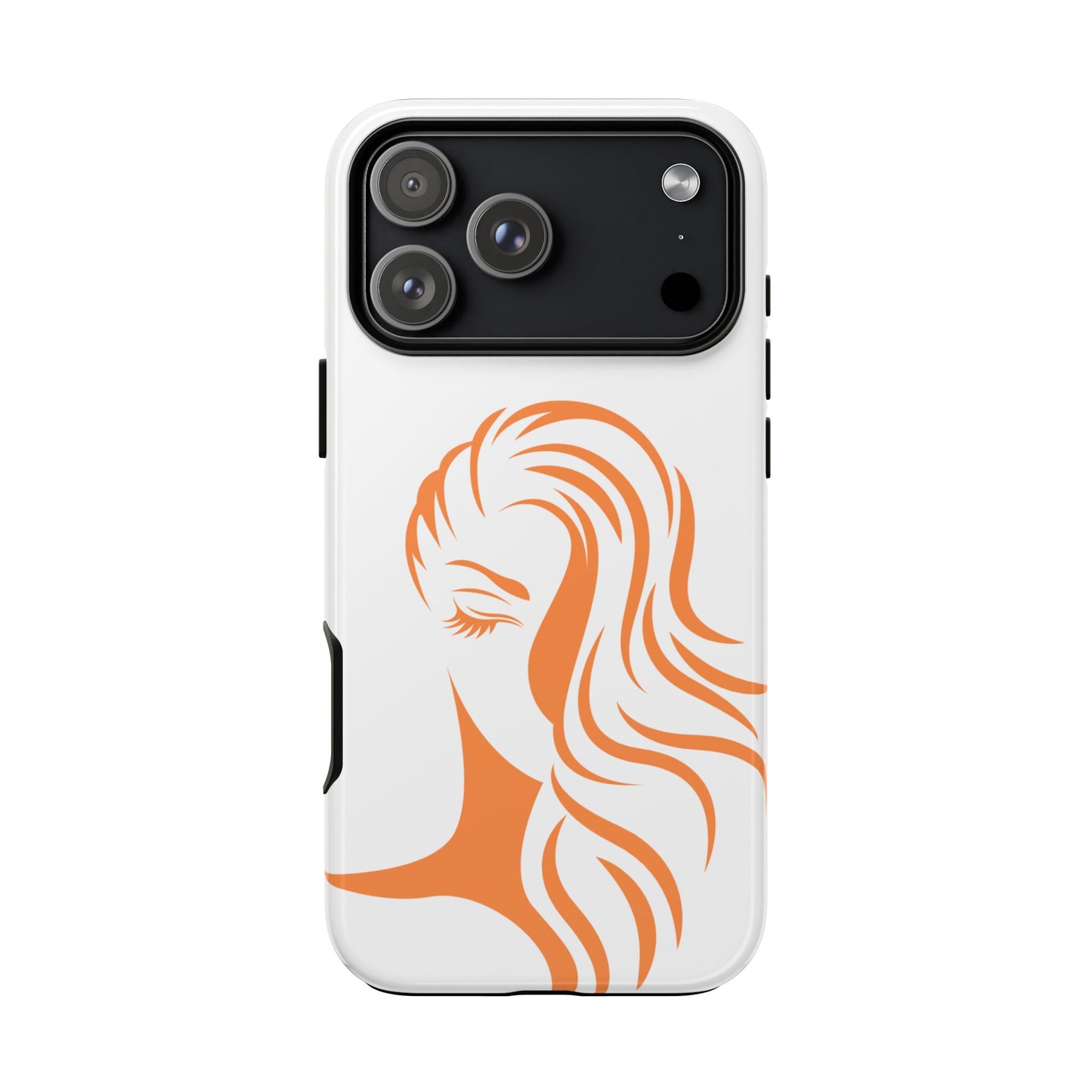 Ginger Irish Woman Tough Phone Case, St Patricks Day Redhead Art, Feminine Celtic Line Art, Irish Pride Gift for iPhone Galaxy Google