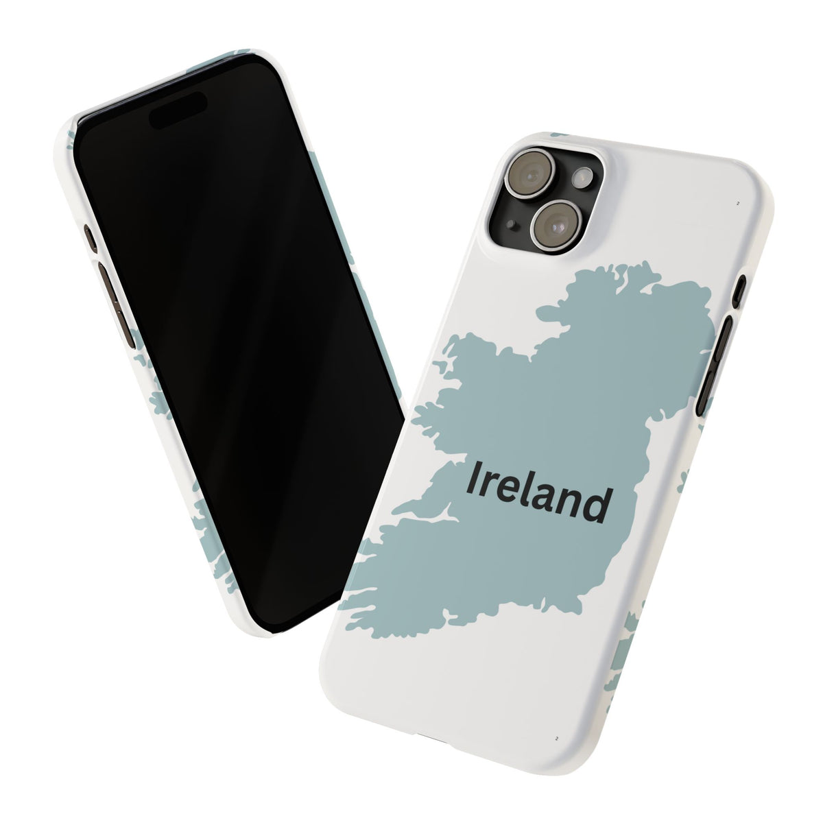 Ireland Map Slim Phone Case, Country Map Phone Cover Compatible with iPhone 17, 16, 15, 14, 13, 12, 11
