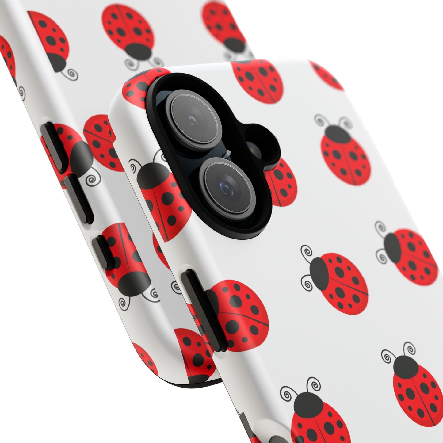 Ladybug Tough Phone Case - Cute Insect Aesthetic, Nature-Inspired Pattern Art, Compatible with iPhone, Galaxy, and Google Phones